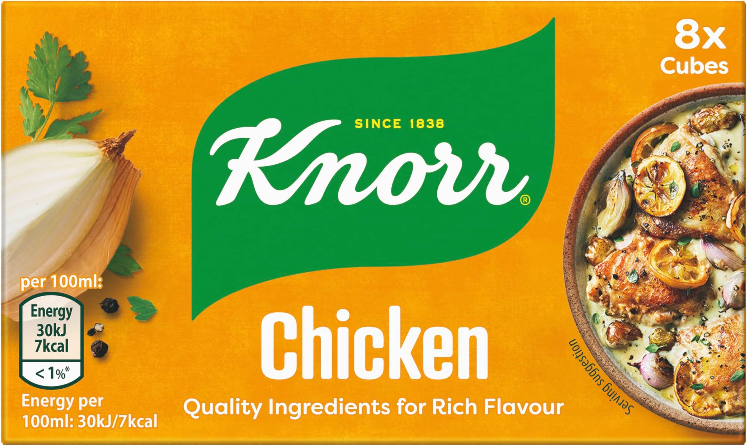 Chicken Stock Cubes, 10 g (Pack of 8)