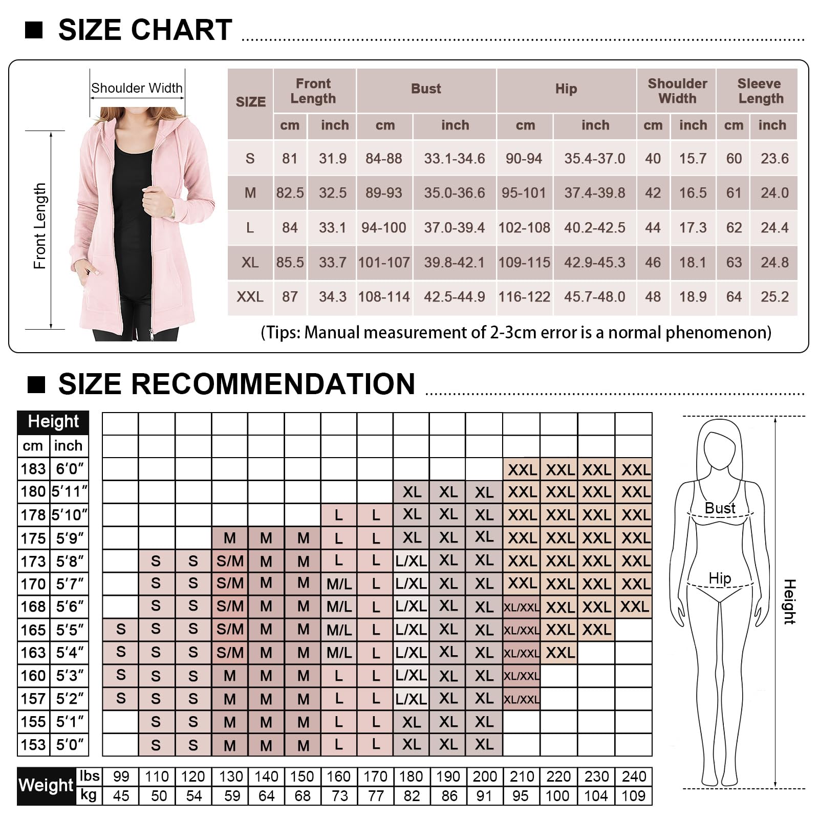 Tuopuda Donna Felpe con Cappuccio Giacca Elegante Scollo a V Top Manica Lunga Cardigan Felpe con Zip 2 Tasche Autunno Invernali Sweatshirt Cappotto Eleganti Pullover Hoodie Jumper