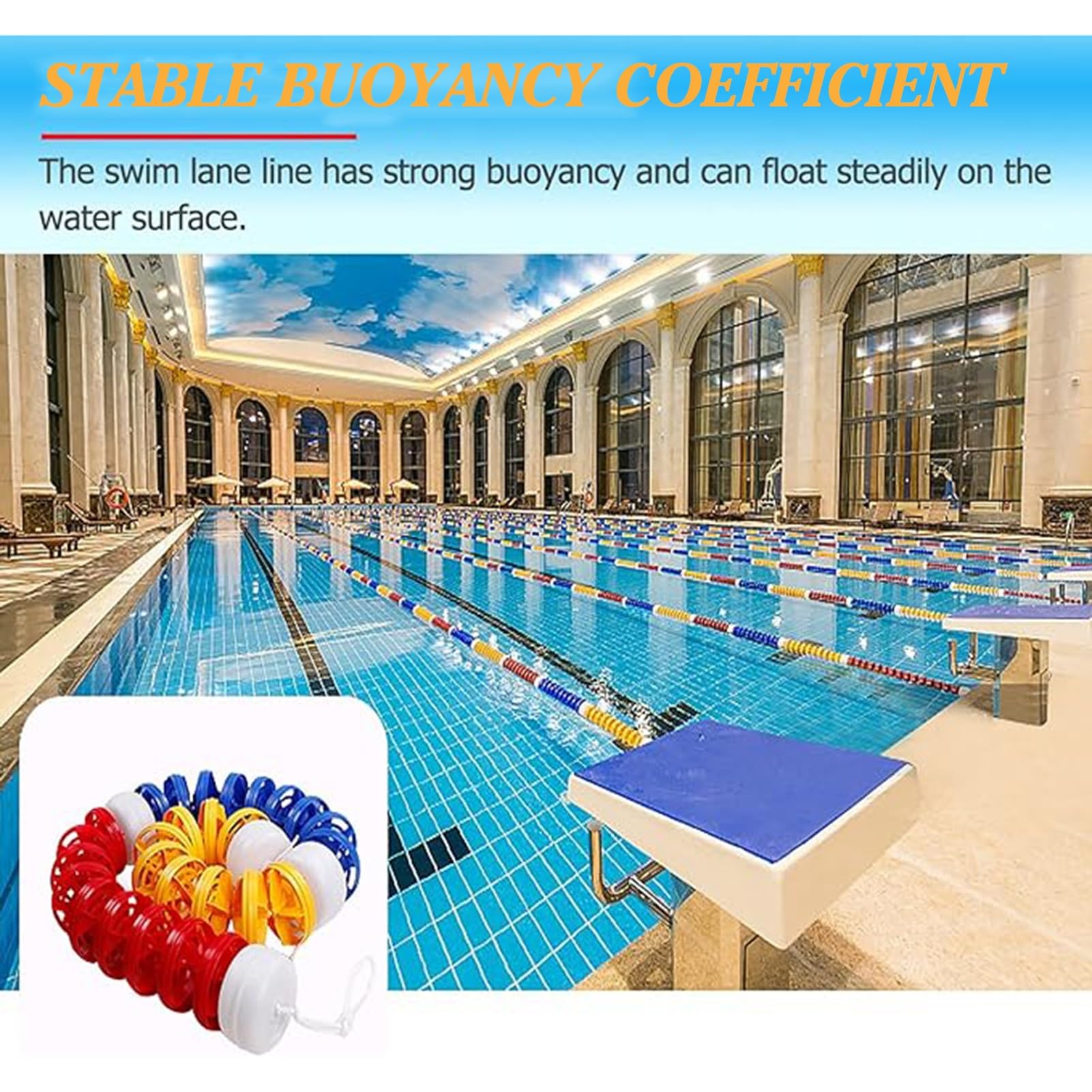 Kit Di Corda Di Sicurezza Per Piscina, 15 M, Galleggiante, Per Aree Di - Foto 11