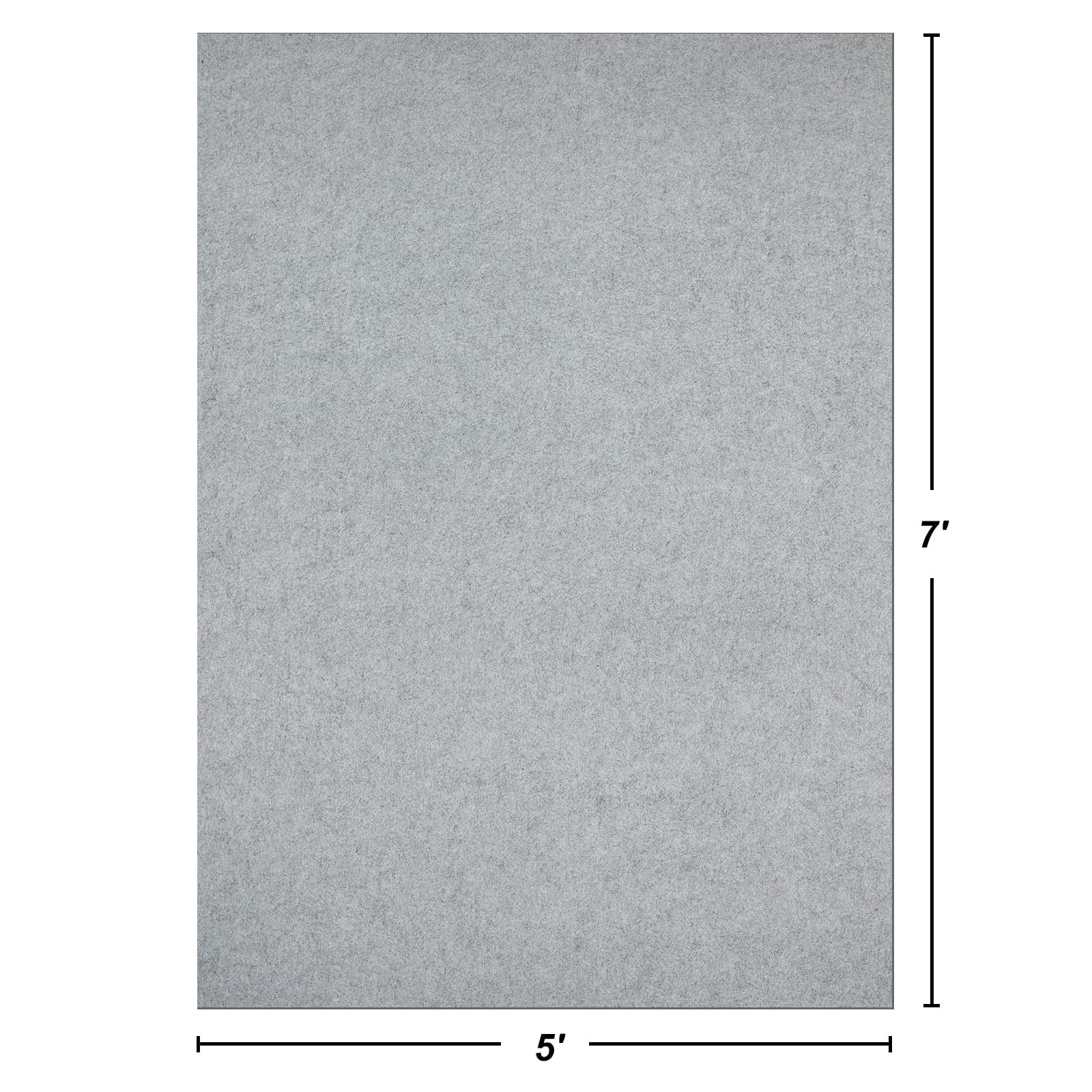 ITSOFT Ultra Premium Non Slip Felt Area Rug Pad, Thick Cushioned Gripper Pad for Hardwood Floors Under Carpet Protects Floors, 1/4" Thickness, 5 x 7 Feet