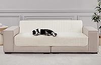 Vista 26 de Fundas de sofá, fundas de asiento de sofá, tapete antideslizante para perro, manta para mascotas, para sofá, silla, sillón reclinable, cama, Blanco