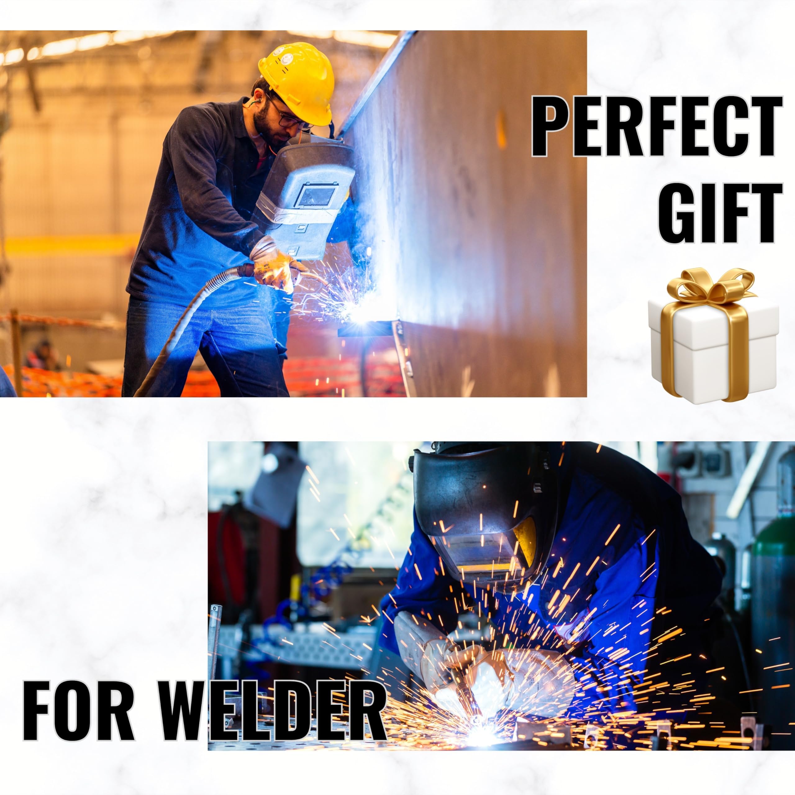 INNObeta Welder Gifts for Men, Him, Valet Tray for Male, Bedside Tray with Keychain, American Welder