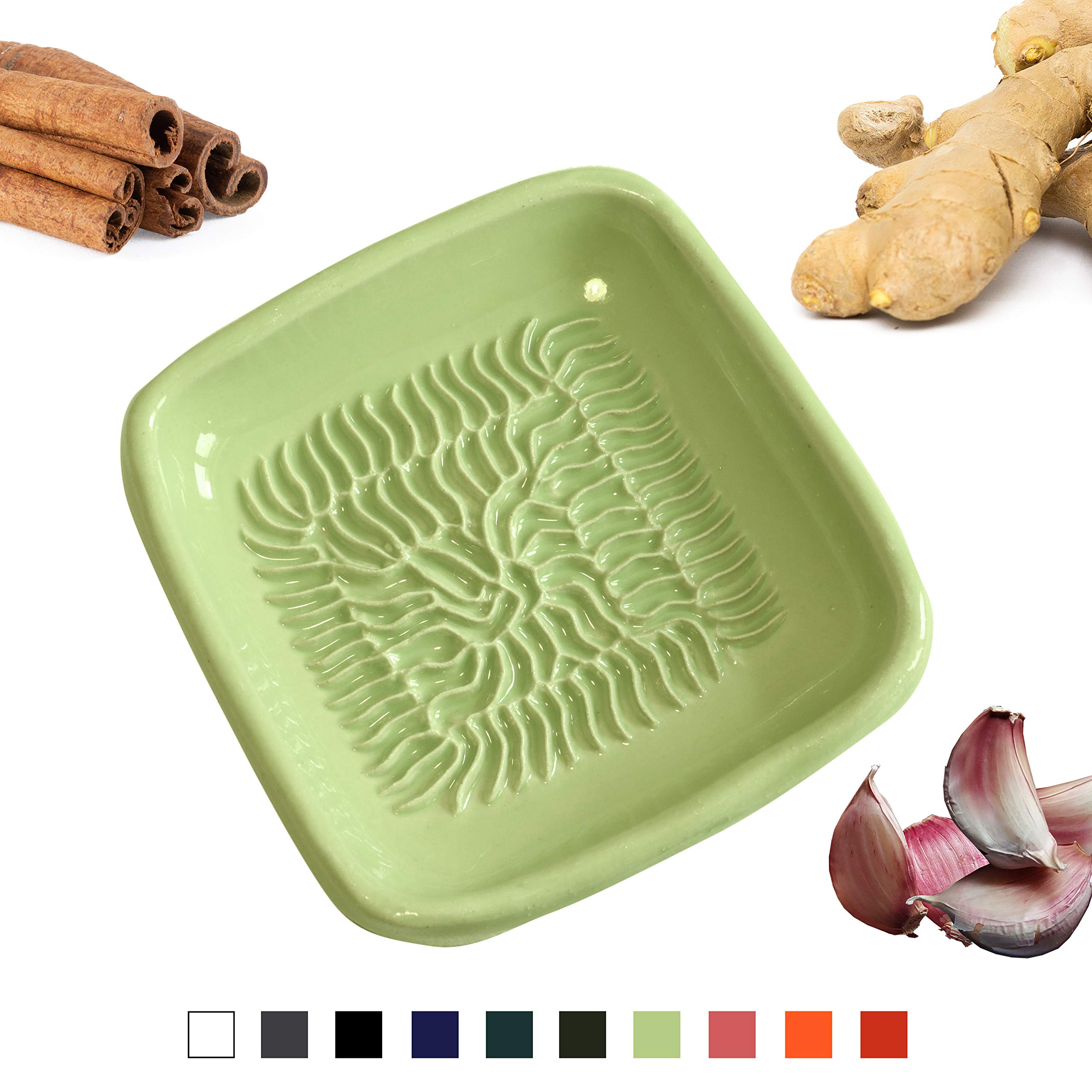 LATRAT Grattugia in ceramica, grattugia per zenzero, grattugia aglio per frutta, grattugia per verdure e zenzero