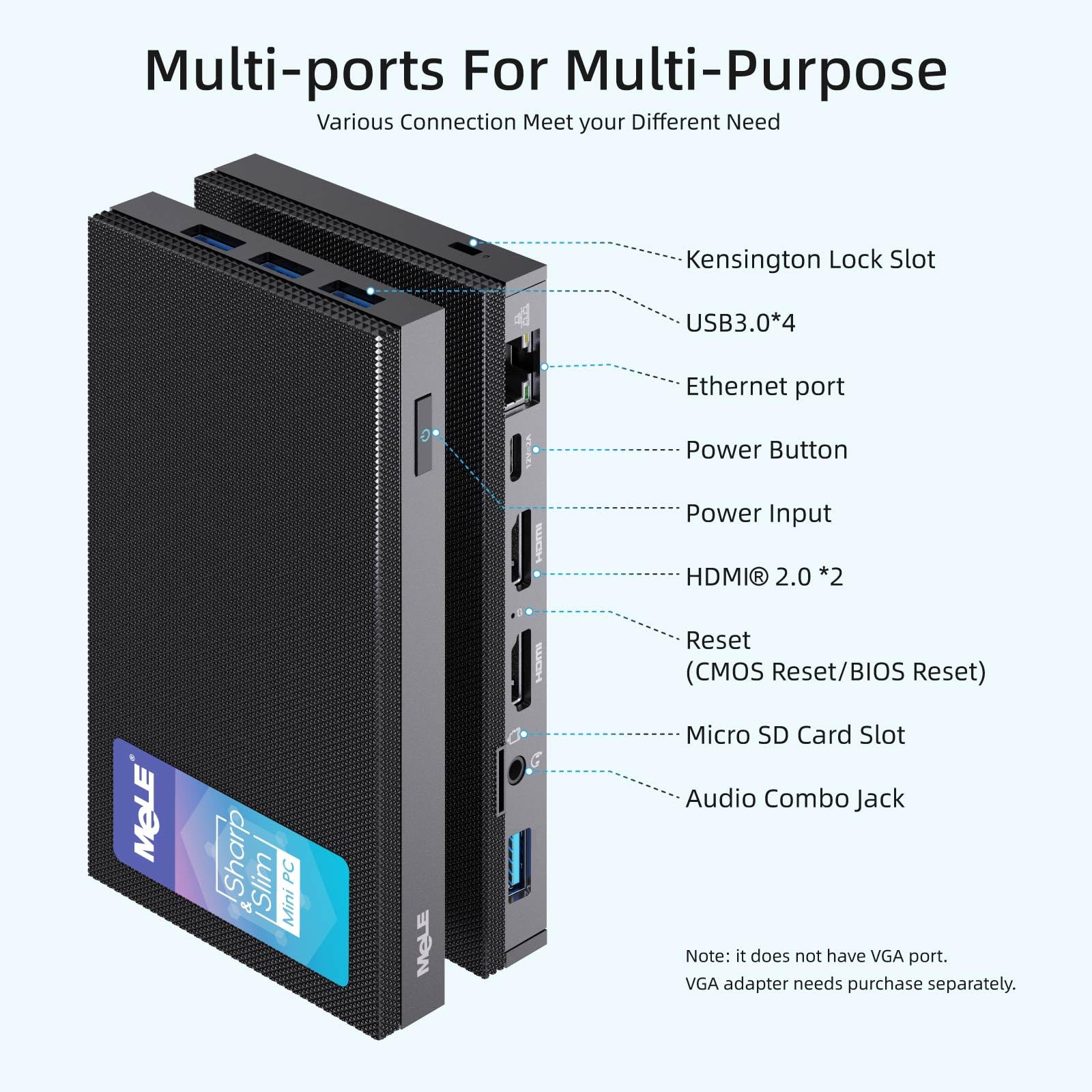 MeLE ファンレス ミニ PC Quieter 3Q 81E N5105 Amazon.com: MeLE Fanless Mini PC Quieter3C 11th Gen N5105