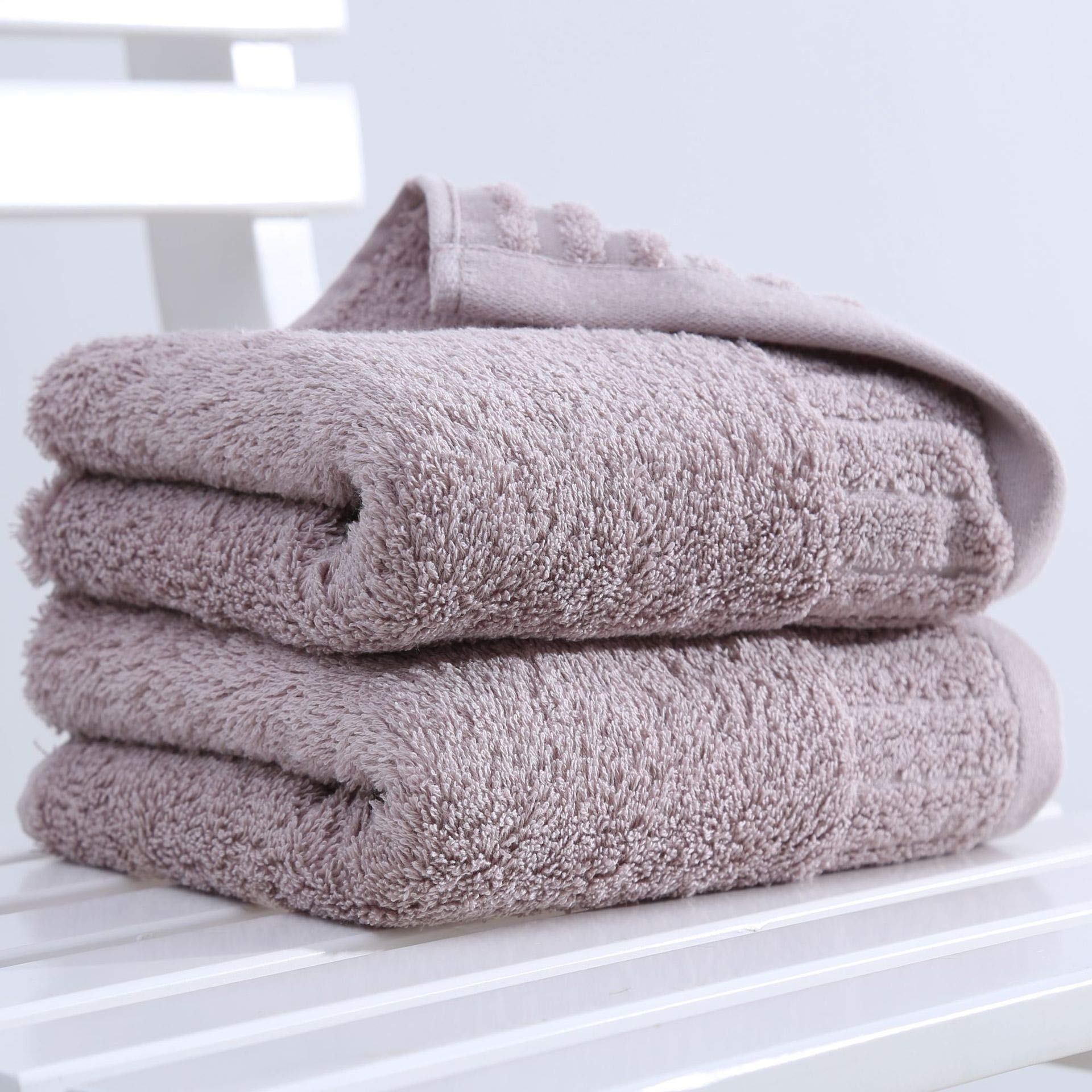 Toalla para baño y hogar, set de 4 piezas de toallas grises suaves y transpirables