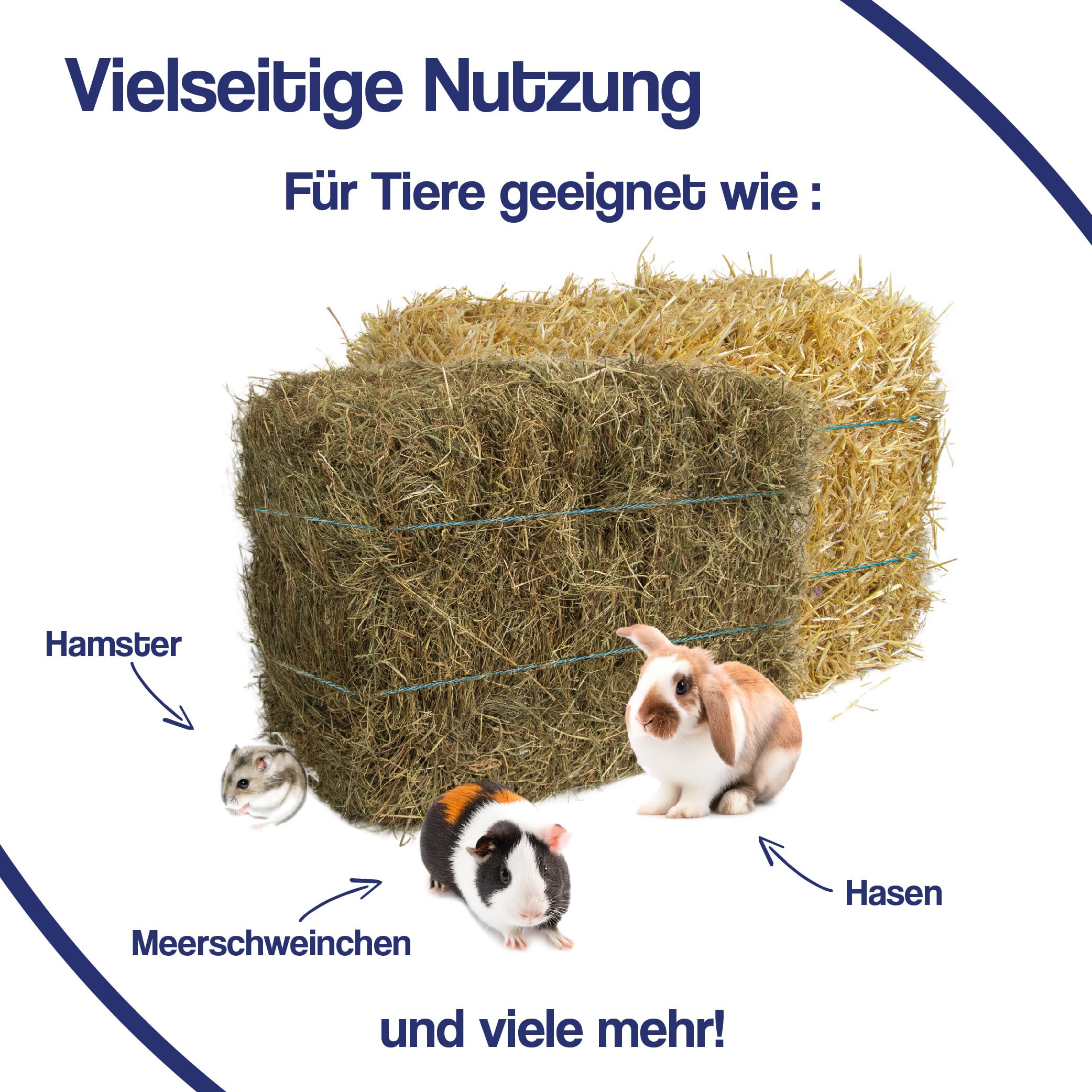 10 kg Stroh + 10kg Heu – Strohballen und Heuballen für Kleintiere - für Kaninchen, Meerschweinchen, Hamster und andere Nager – auch als dekostroh oder heu deko - Direkt aus Bayern