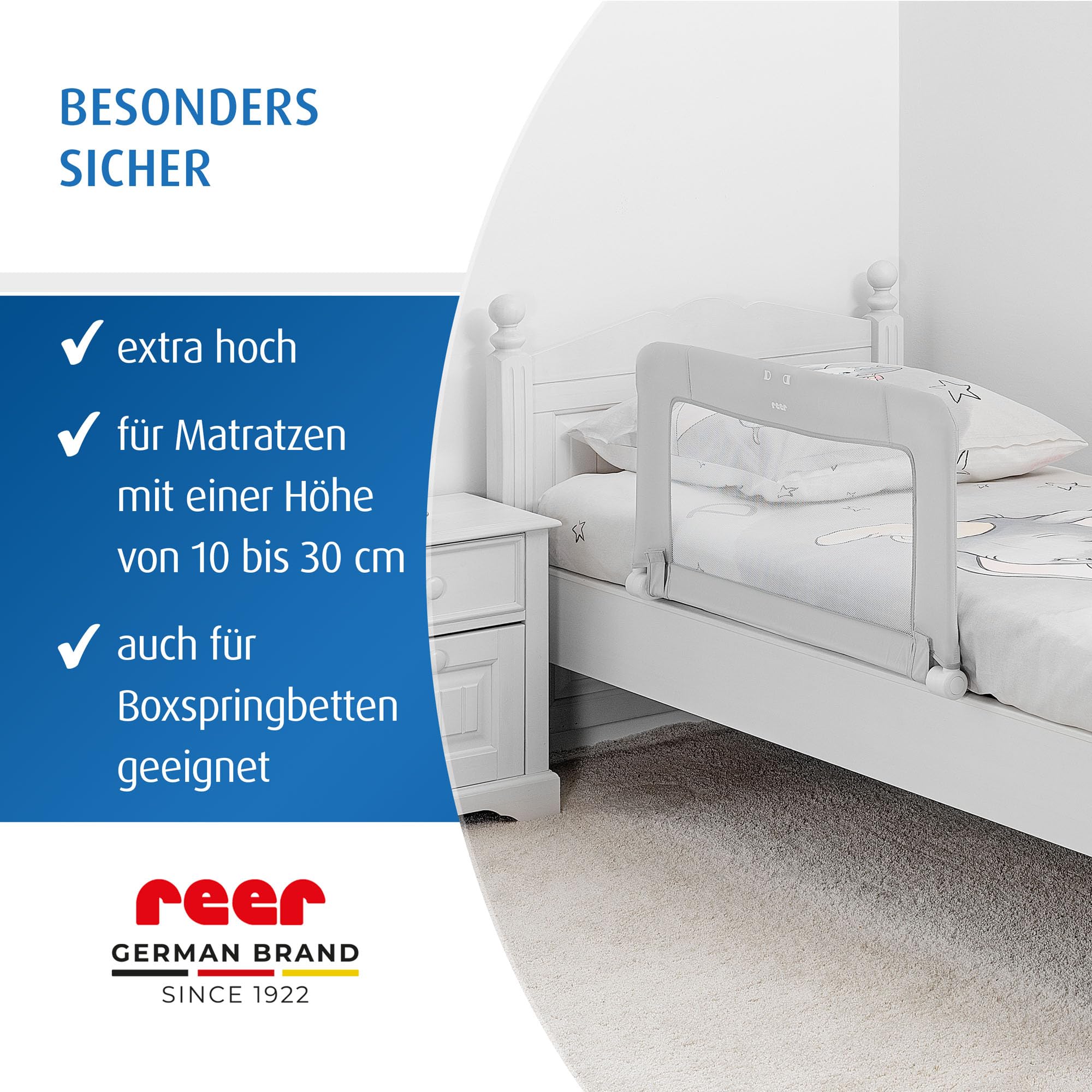 reer Bettgitter ByMySide, 100 x 50 cm, gris