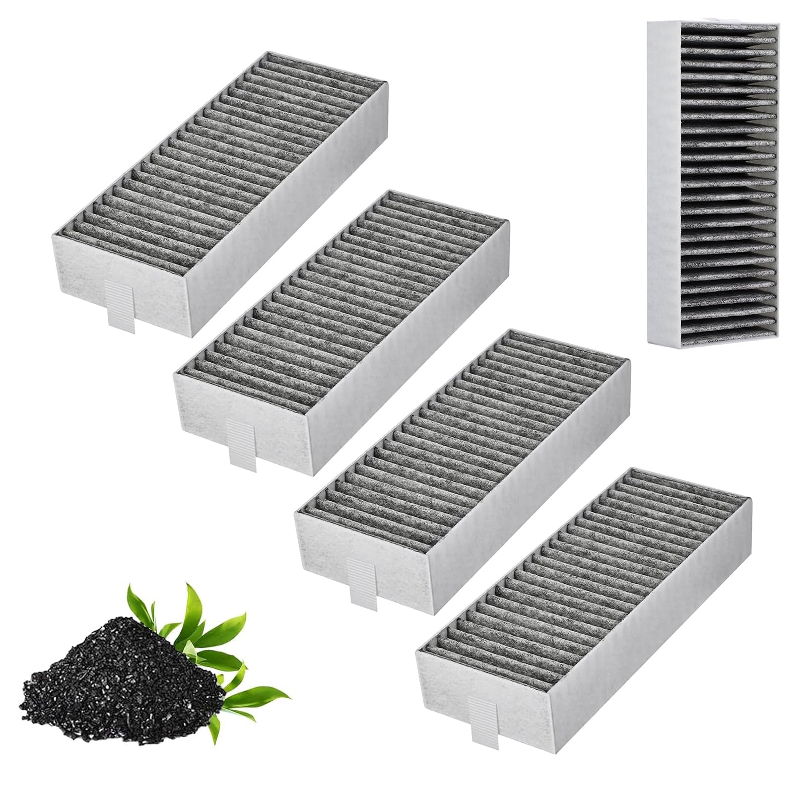 MOLIMOLI Filtro de Campana extractora Neff 4 Piezas Filtro de carbón Activado para Siemens/Bosch/Gaggenau/Constructa 9001563858, Filtro de habitáculo de carbón Activado