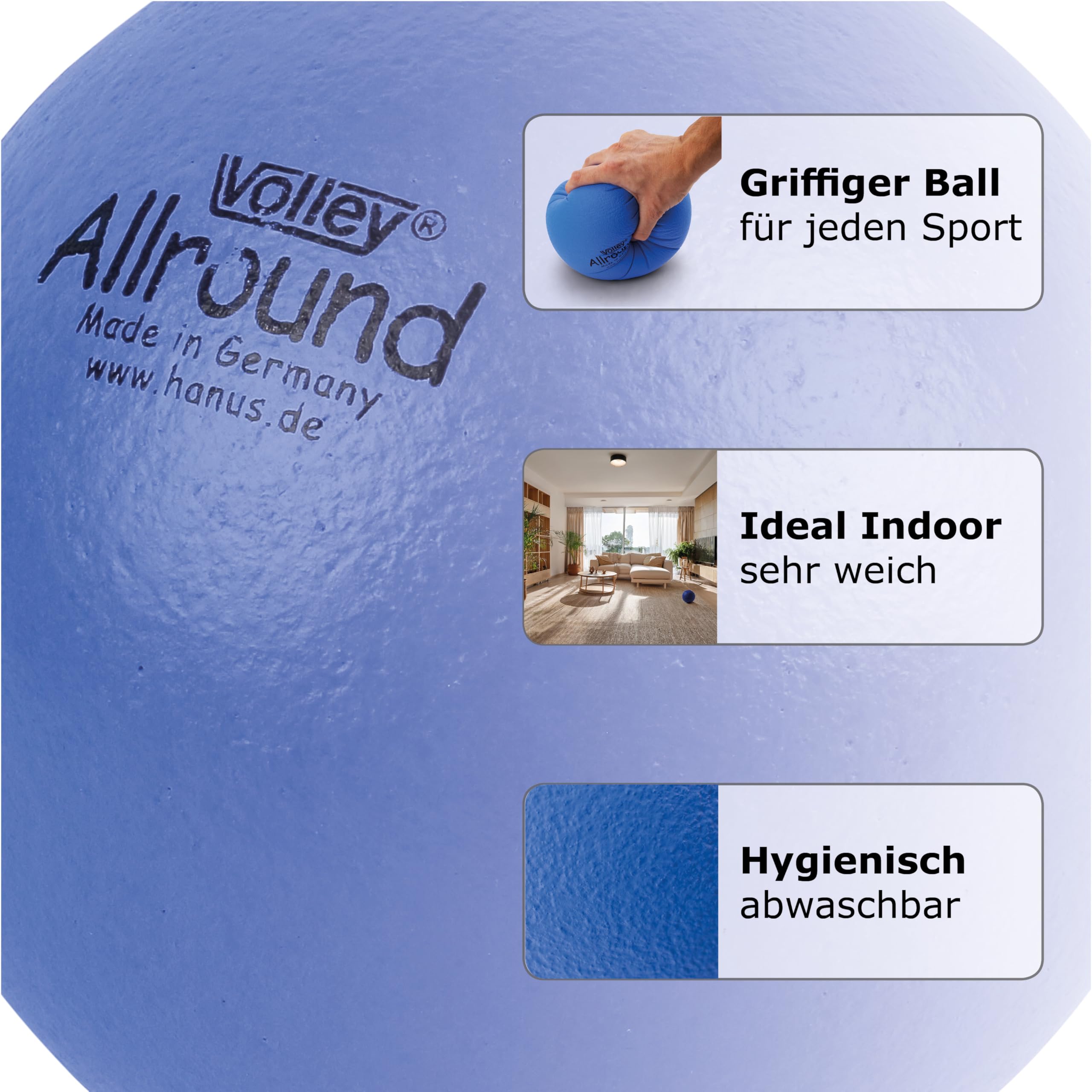 Image secondaire de Volley® Allround - Bleu - 145 g - 18 cm