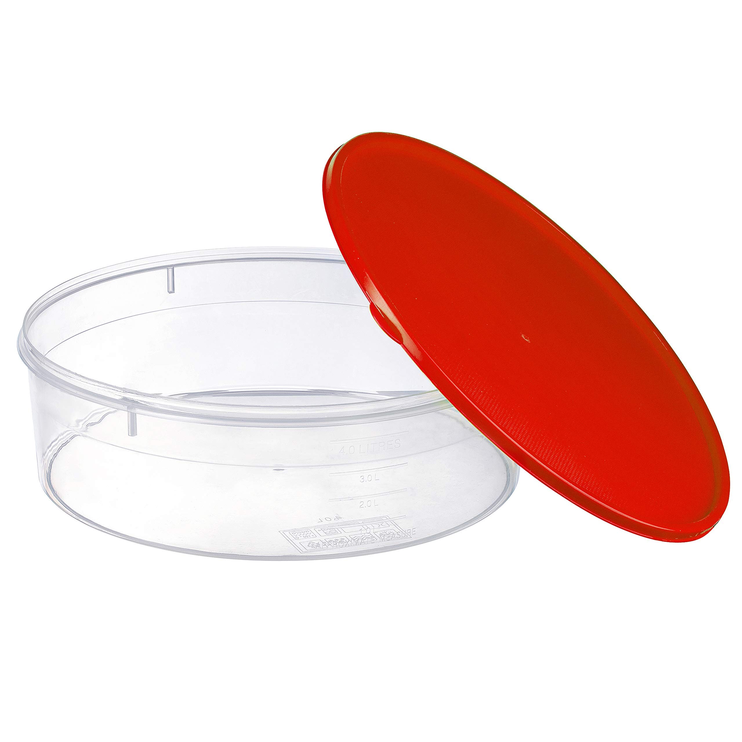 Amazon | Zilpoo プラスチック製丸型食品保存容器 蓋付き 10.5インチ