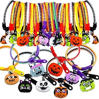 Halloween Bracelets Set Halloween Party Favor Wristbands Trick or Treat Bracelets for over 6 years Boys Girls Halloween Goodie Bag Fillers Party Favors (Cute Style, 32 Pcs)