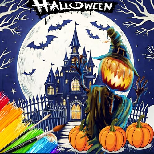 Halloween Coloring Book: Color Art for Adults - Cute, Witch & Pumpkin Pages in a Free Coloring App
