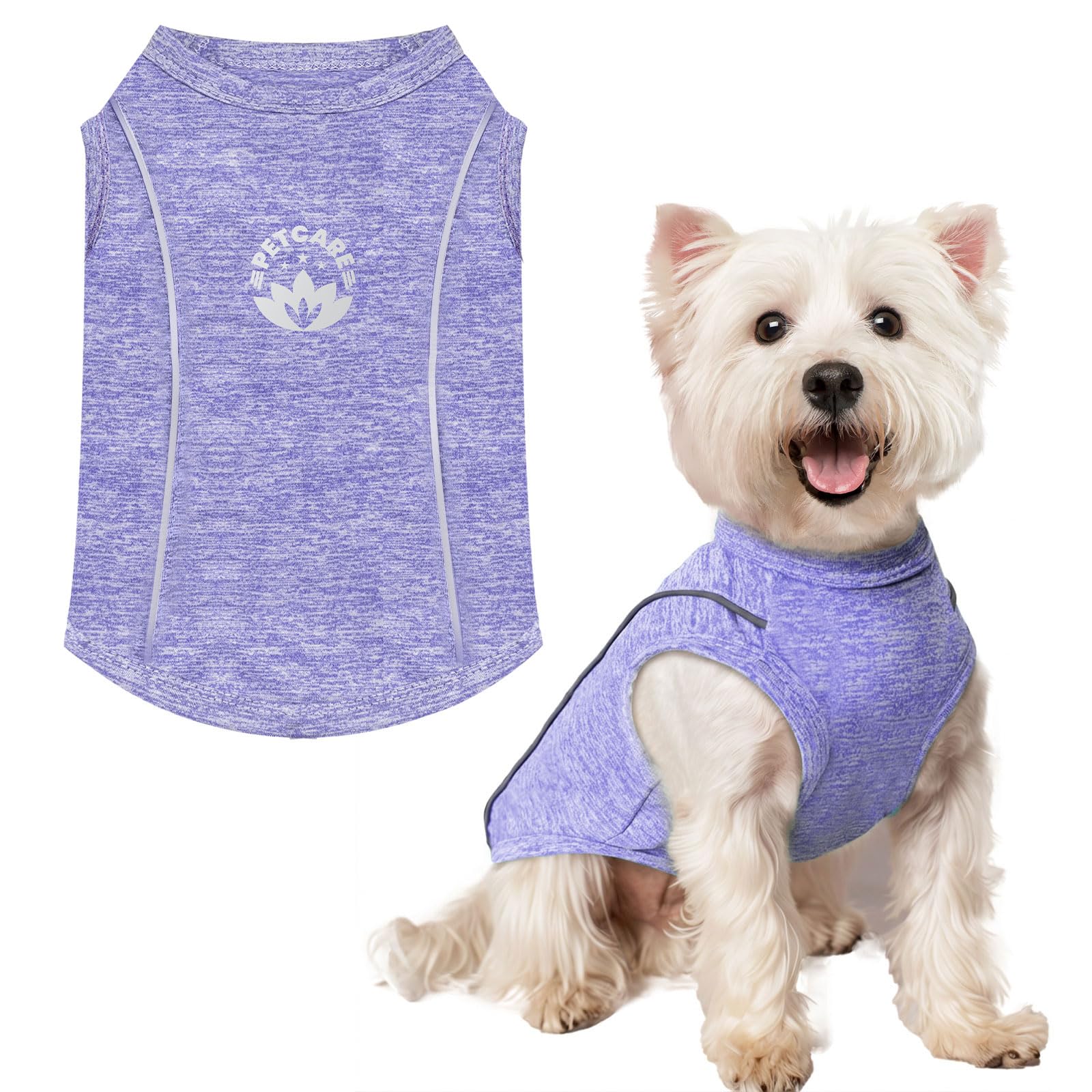 PETCARE Sun Protection Dog Shirts for Small Dogs Quick Dry Soft Stretchy Dog T-Shirts with Reflective Label Tank Top Sleeveless Vest Pet Clothes,