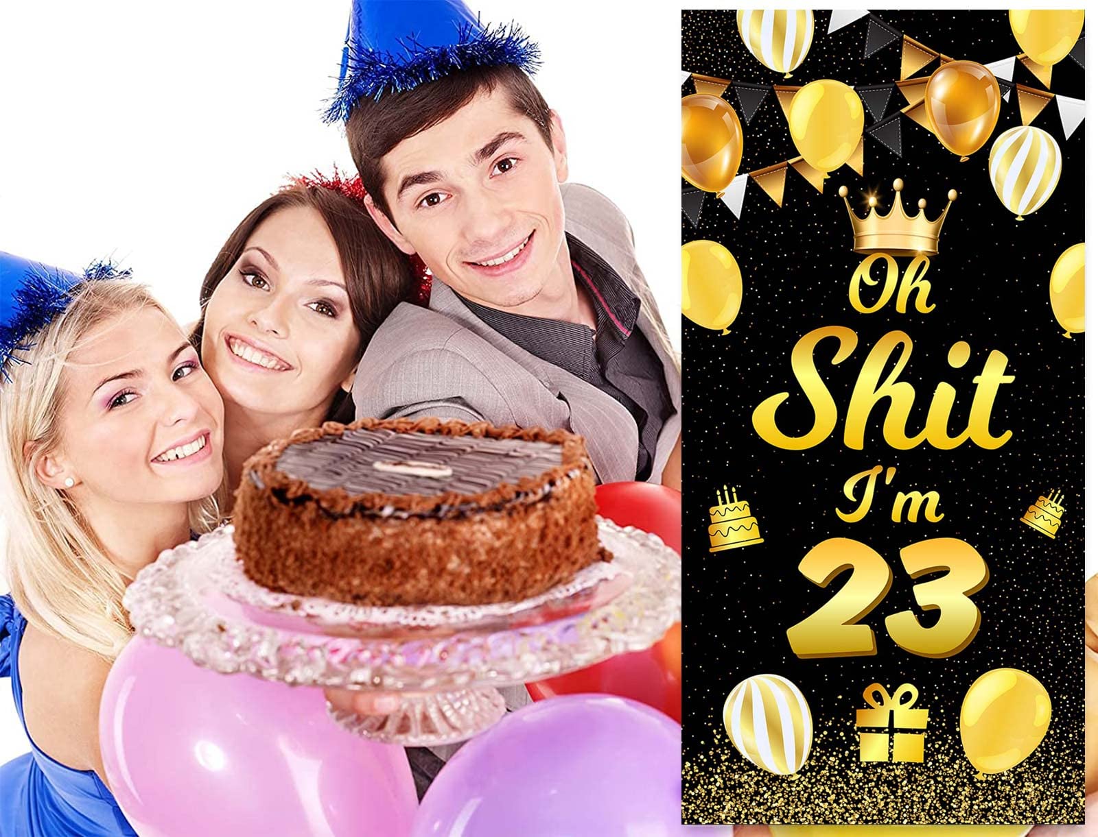Geburtstags-Banner „Happy Birthday“ – 185x90 Cm – Wiederverwendbar & Reißfest