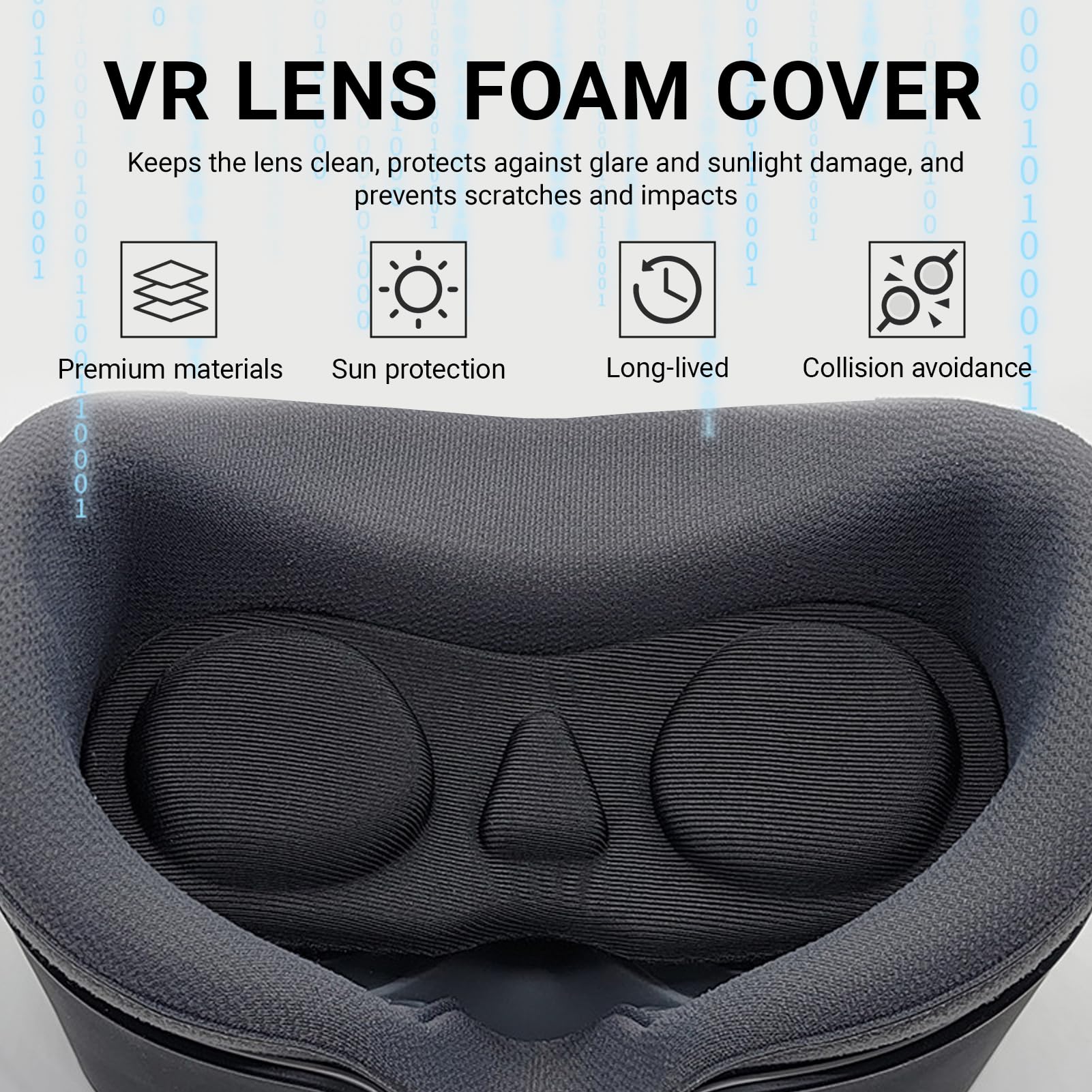 Copertura Protettiva per Obiettivo VR, compatibile con Meta Quest 3S, Quest 3/2/1, 3S Xbox Edition, Vision Pro, Valve Index, Rift S e Pico 4, Antipolvere e Antigraffio (Nero)