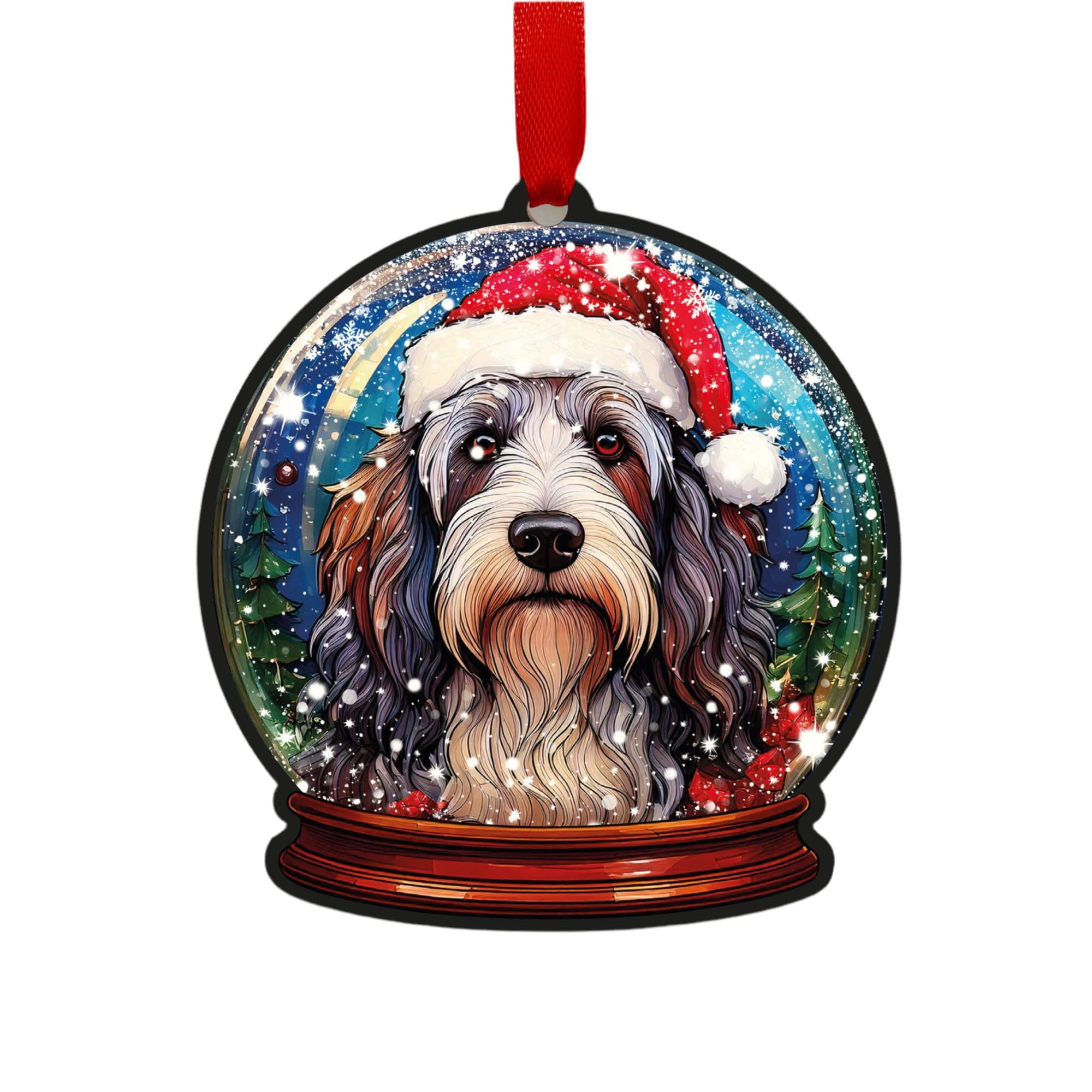 Bearded Collie Snow Globe Decoration