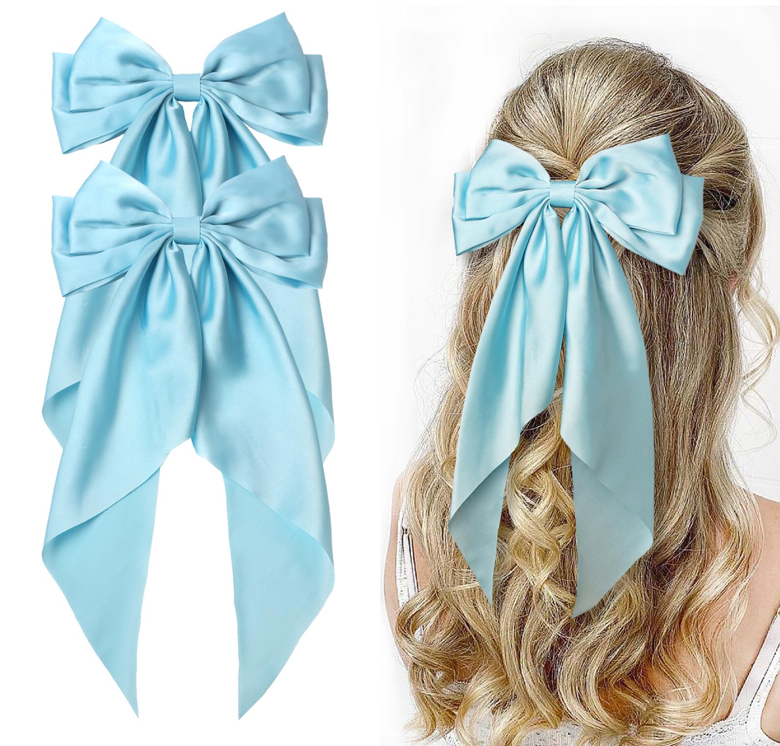 Amazon.com : Furling Pompoms Oversized Hair Bows for Women,Large