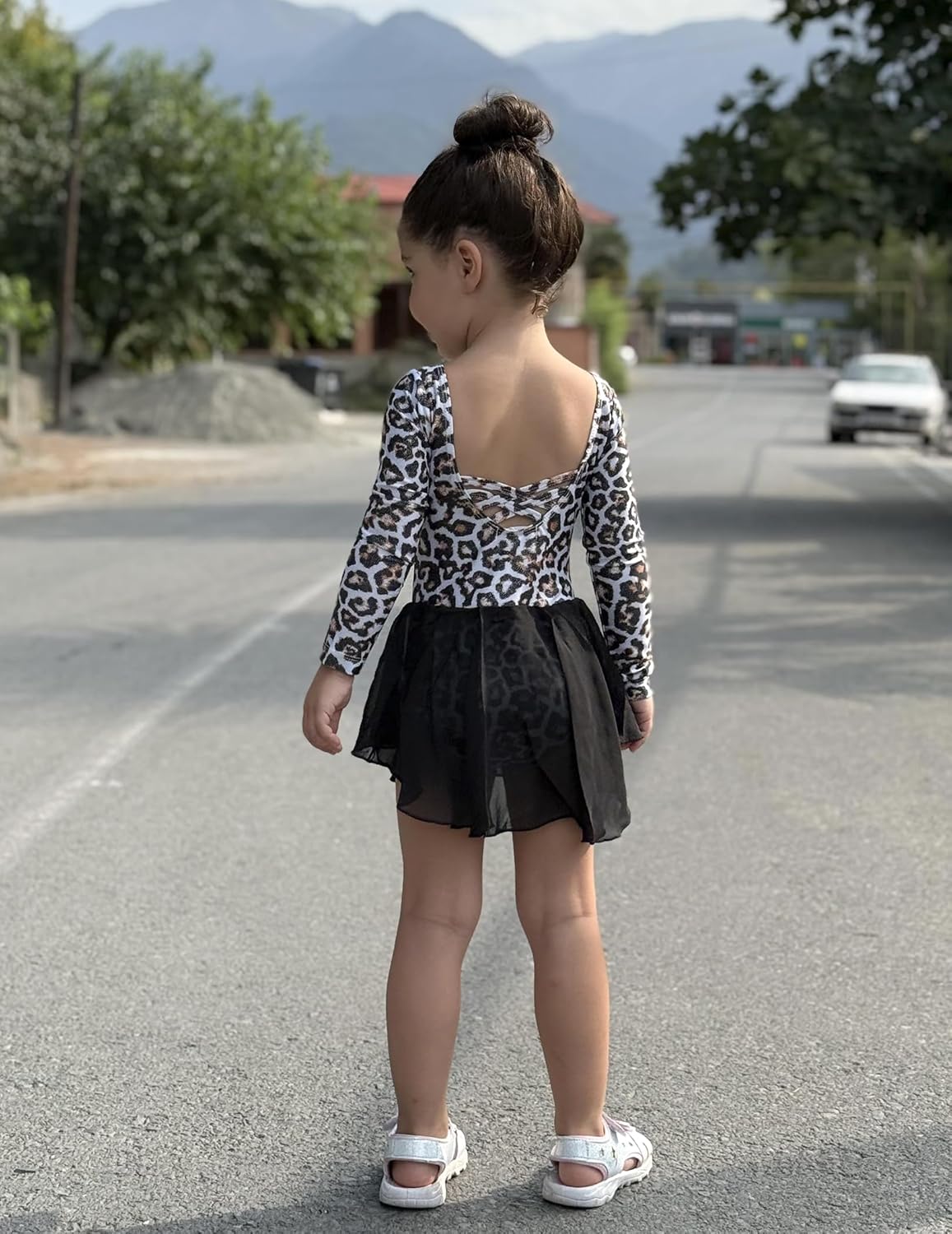 Arshiner Kids Girls Classic Long Sleeve Leotard Dance Ballet Dress - Image 6