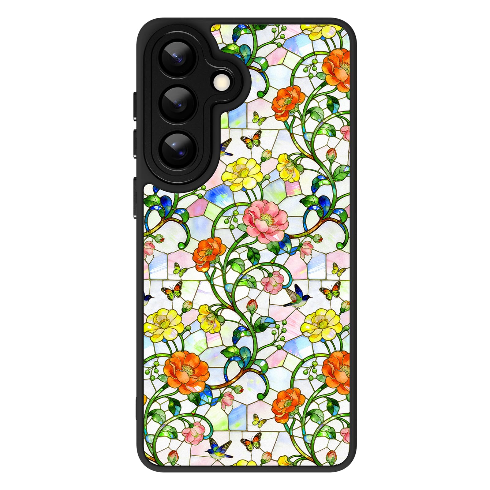 Coque Samsung S26 antichoc fleurs résout les chutes de mobile