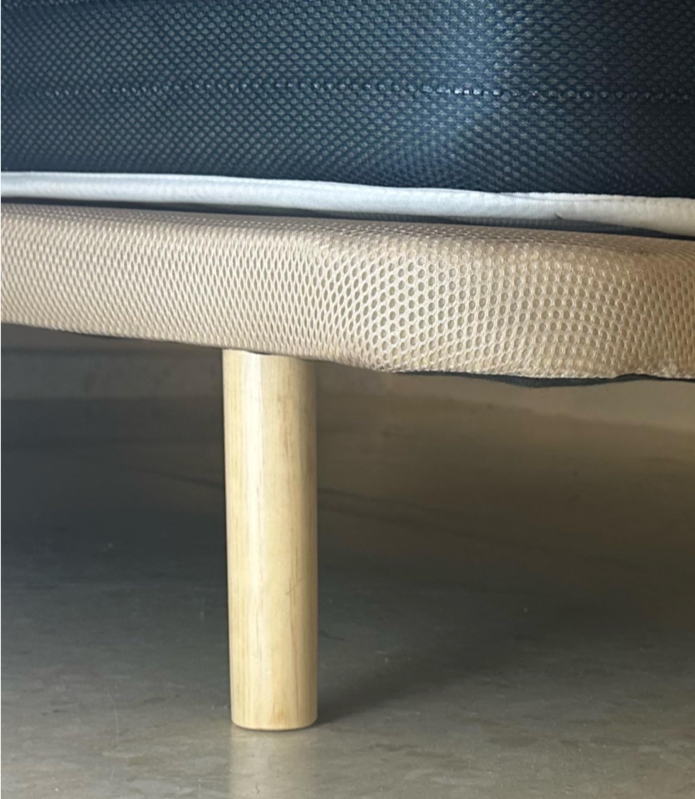 Füße für Lattenrost und gepolsterte Füße, in verschiedenen Größen und Farben (Natur, 4 Stück, 40 cm)