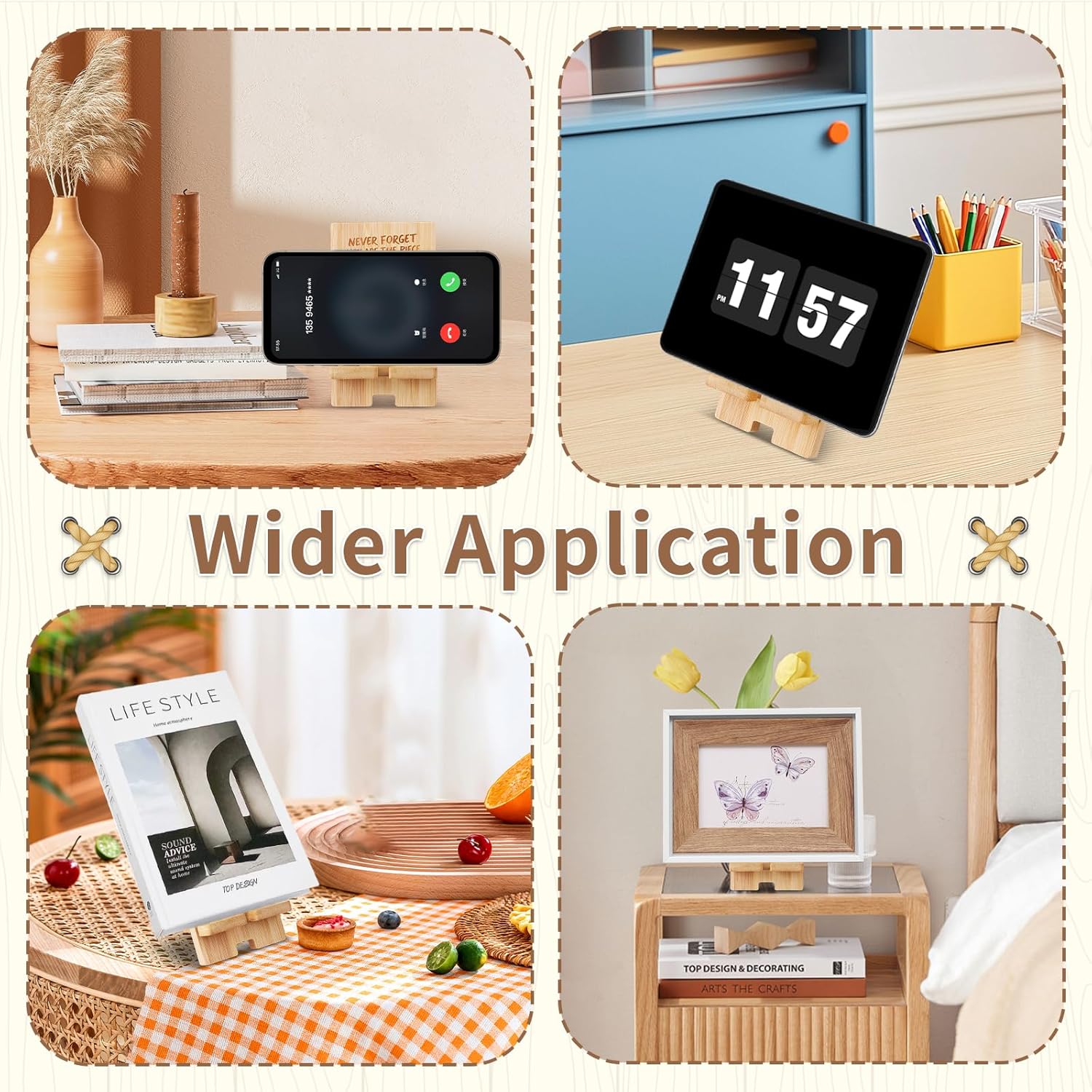 12Pcs Employee Appreciation Gifts Wooden Phone Stand for Office,May You Be Proud of The Work You Do for Employee Teacher Staff Volunteer Doctor Nurse