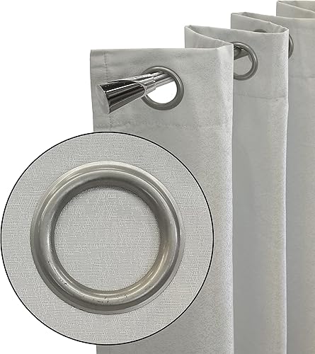 Miniatura 3 de Loft Living Giza Total Blackout - Panel de cortina texturizada, 52 x 95 pulgadas, color blanco