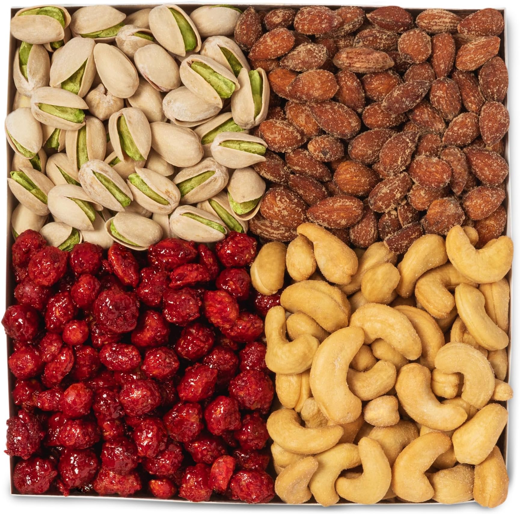 Nuts.com Mixed Nut Sampler – Variety Snack Box for Festive Gifts – 1.25Lb Gift Package Includes Pistachios, Peanuts, Hickory Smoked Almonds, Roasted and Salted Cashews