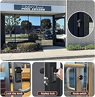 Vista 5 de 100% Cerradura de teclado sin llave para tienda, Adams Rite comercial DIY de remplazo de embutir, cerradura de entrada de aluminio sin perforación