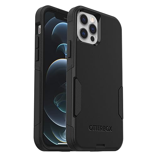 OtterBox iPhone 12 & iPhone 12 Pro Commuter Series Case - Black, Slim & Tough, Pocket-Friendly, with Port Protection - Black