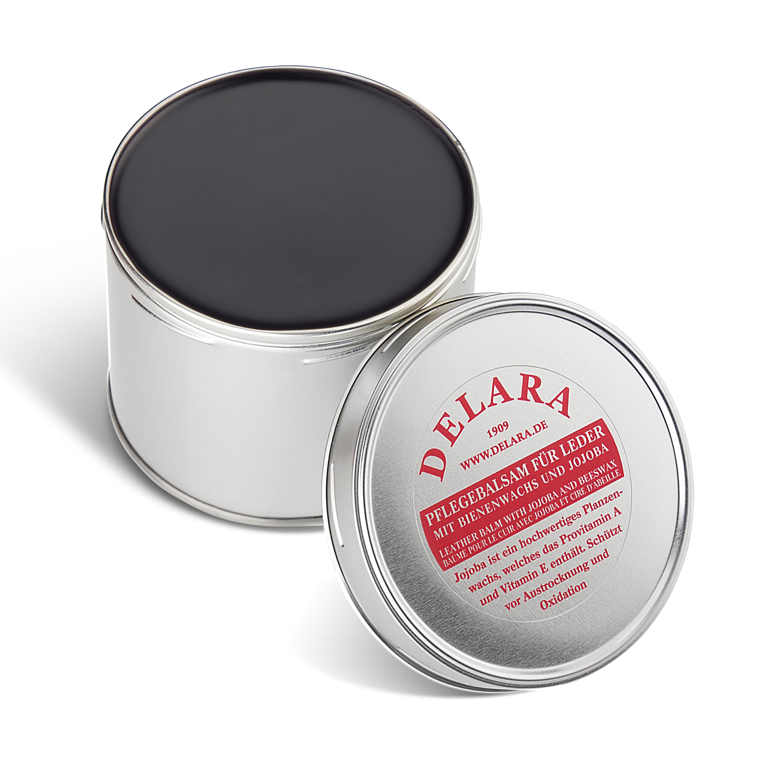 DELARA Natural Leather Balm with Jojoba and Beeswax - 500 ml, Made in Germany