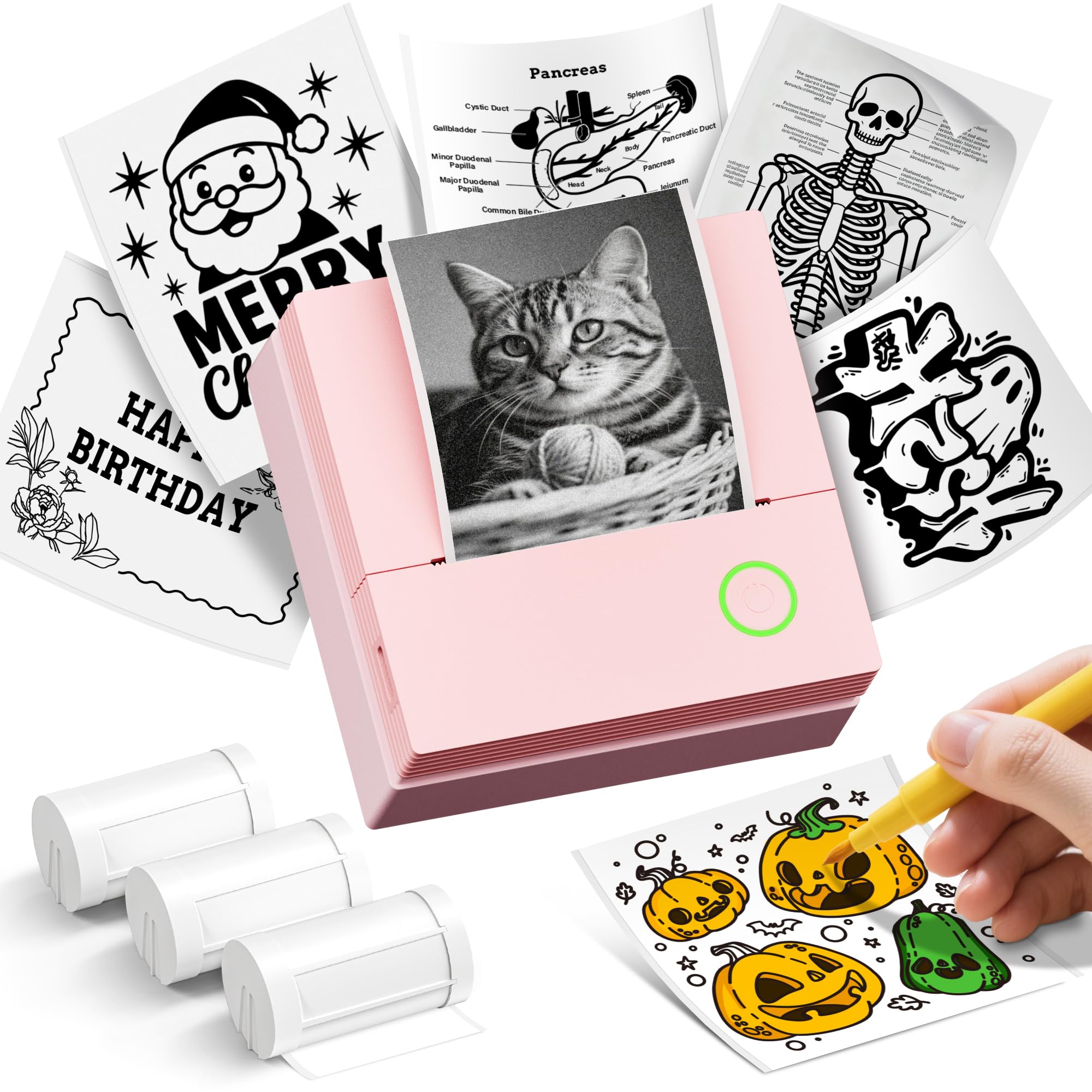 PM290C Portable Inkless Bluetooth Sticker Printer