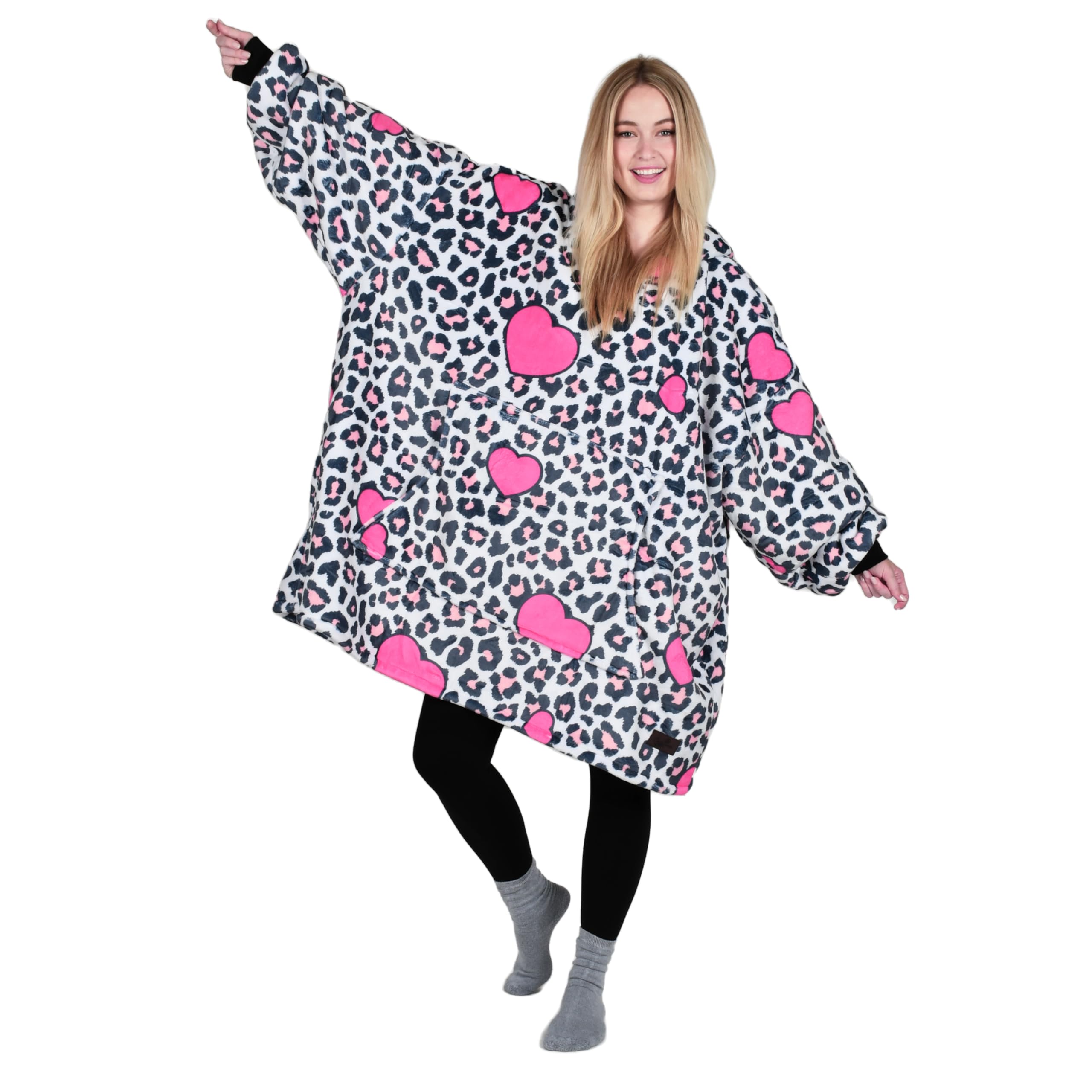 Catalonia Oversized Blanket Hoodie Sweatshirt, Comfortable Wearable Sherpa Pullover,Gift for Her