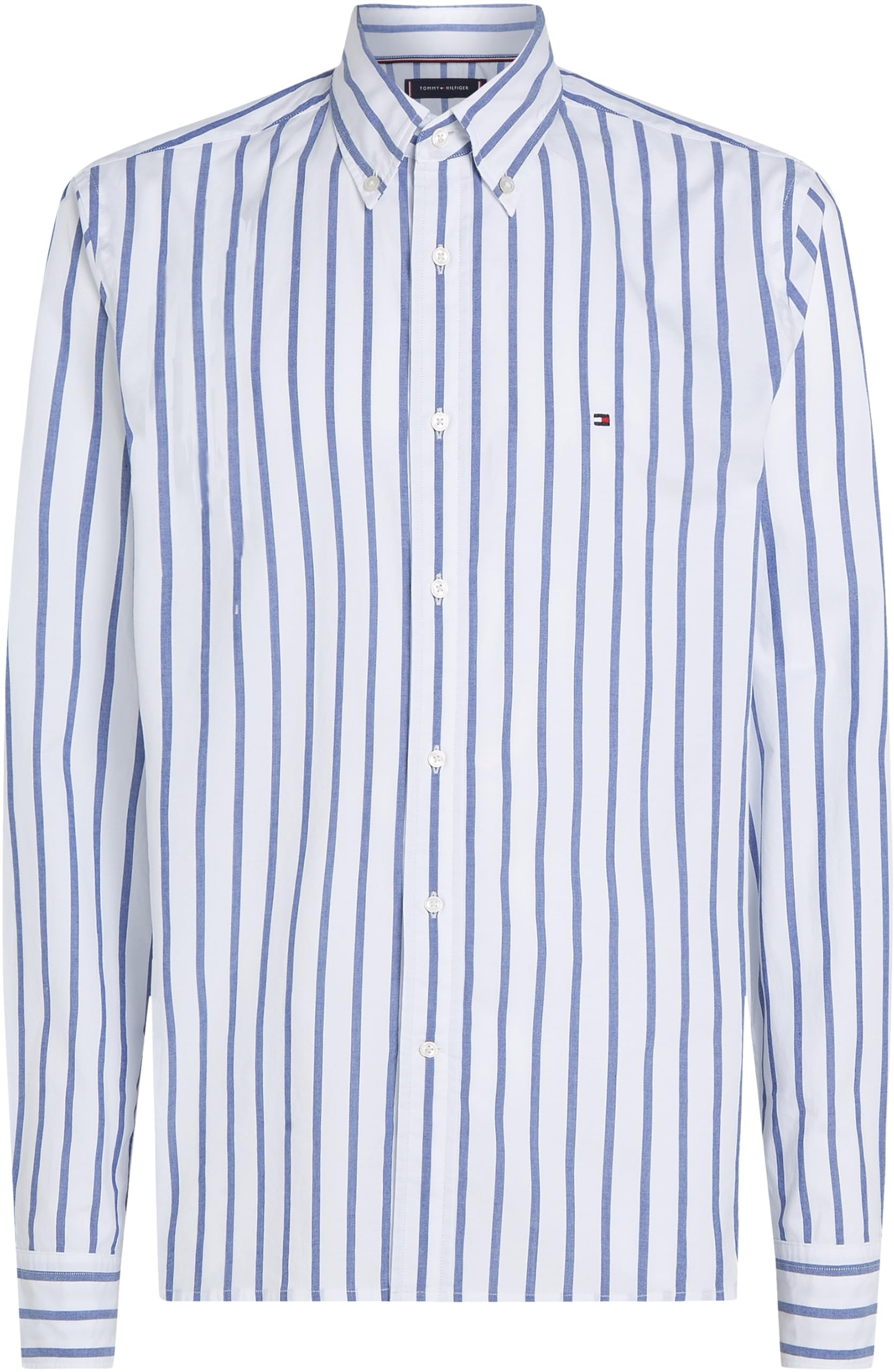 Tommy Hilfiger Herren Hemd Flex Poplin Nautical aus Baumwolle