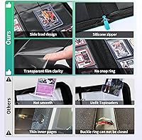 Vista 4 de ZLCA Top Loaders - Carpeta de tarjetas, soporte para álbum de tarjetas coleccionables de 9 bolsillos para cargador superior de 3 x 4 pulgadas, funda
