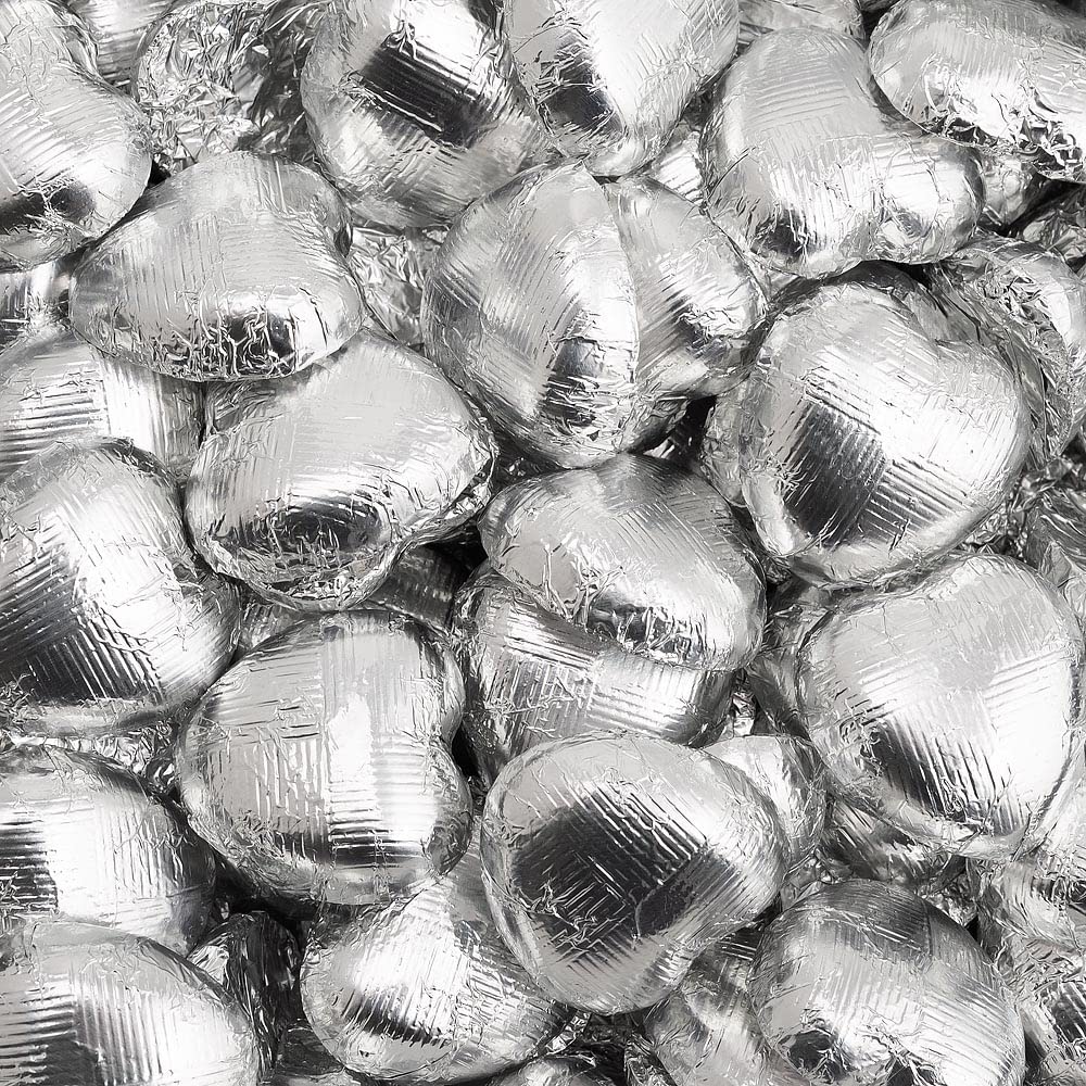 Italian Options Milk Chocolate Foiled Hearts, 50 Chocolates, Gold Foil — view 9