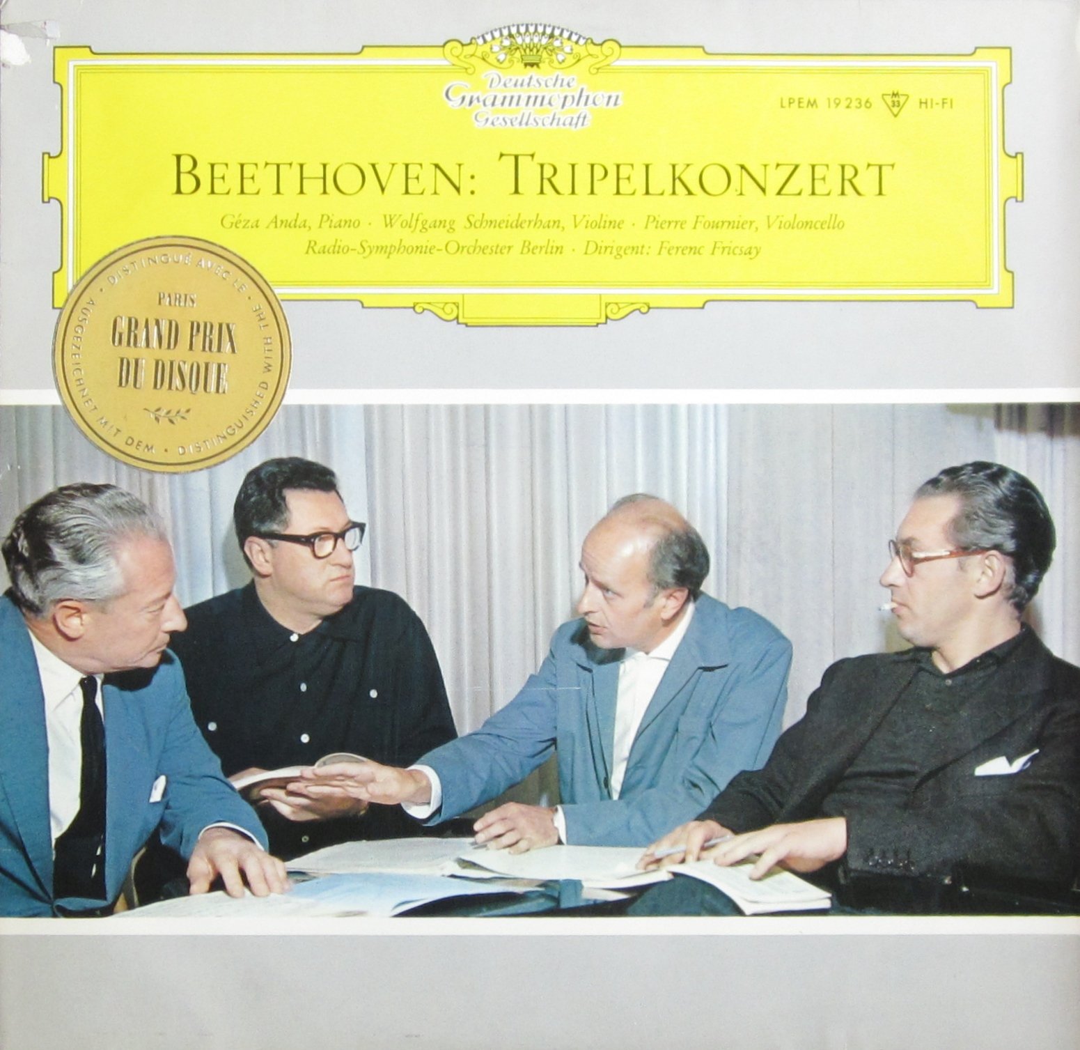 Beethoven: Konzert für Klavier, Violine, Violoncello und Orchester C-dur op. 56 (Tripelkonzert) [Vinyl LP] [Schallplatte]