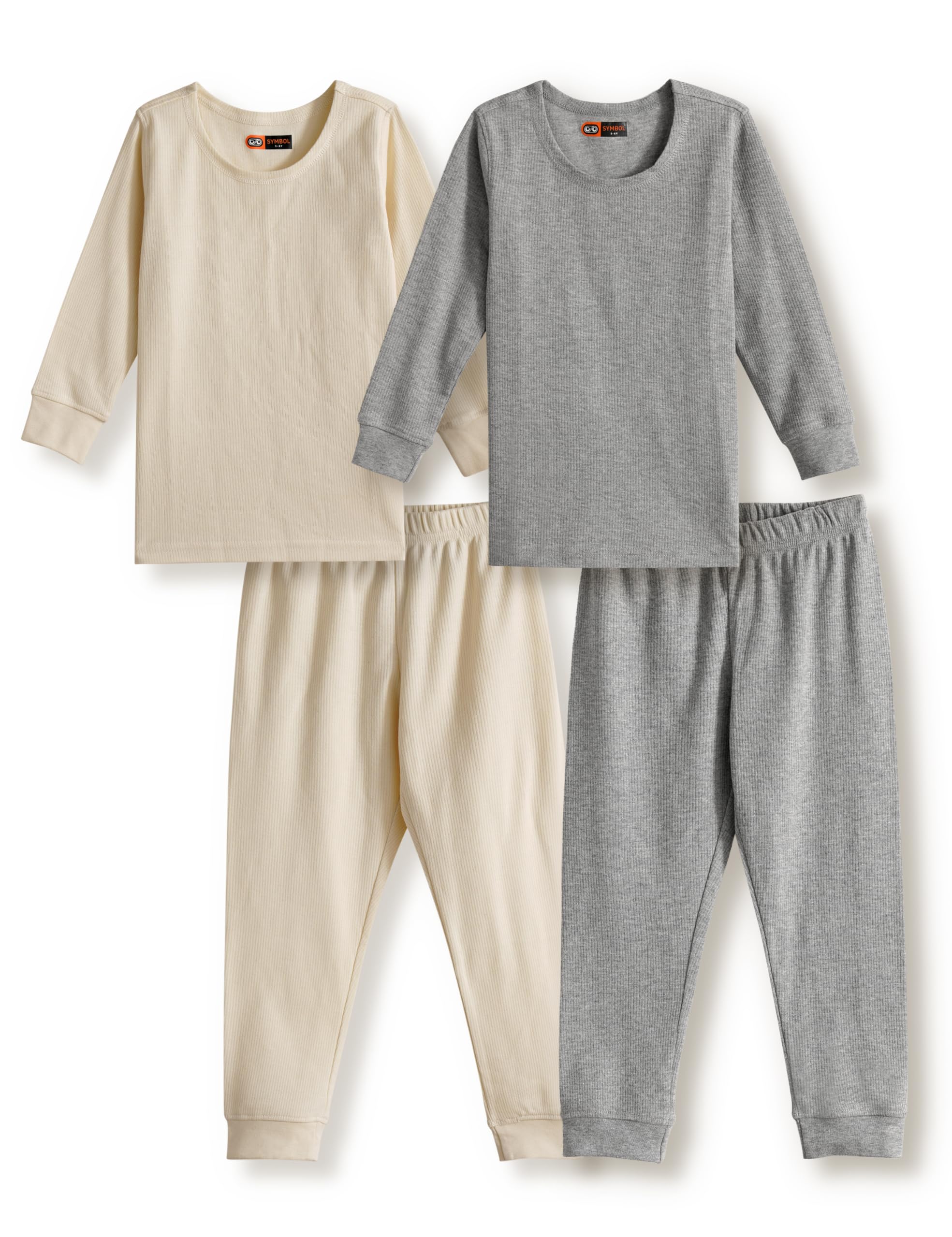 Amazon Brand - Symbol Unisex-Child Full Sleeve Winter Wear Thermal Set (Pack of 2)-image-2