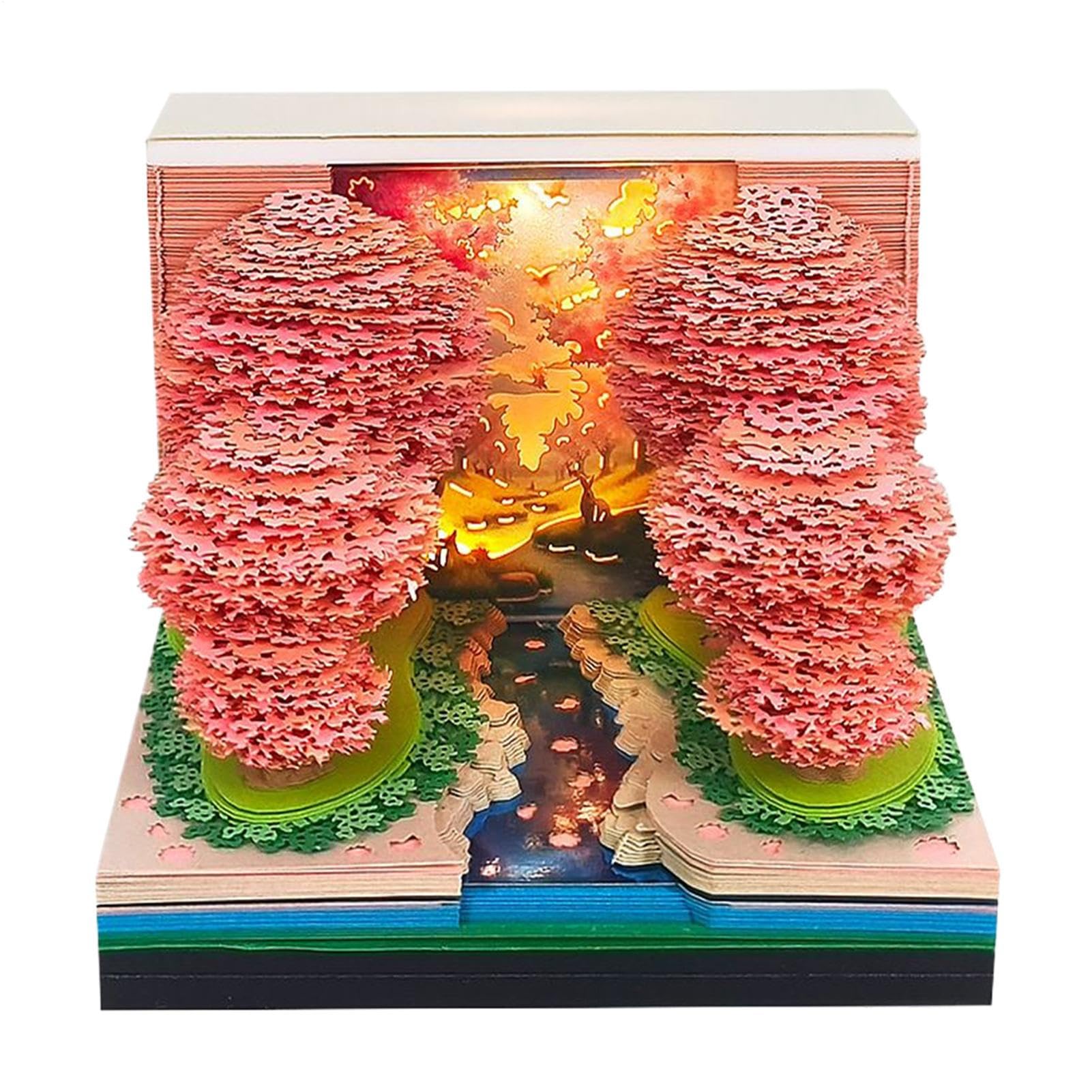 Calendario de Escritorio 3D 2026 Planificador Semanal con Blocs Notas