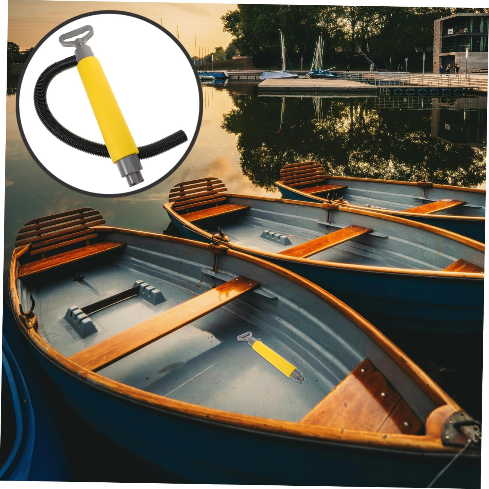 Supvox Manuelle Kajak Bilgenpumpe Kunststoff Tragbare Handpumpe Ergonomisch für Kanu Bootfahren Kajakzubehör