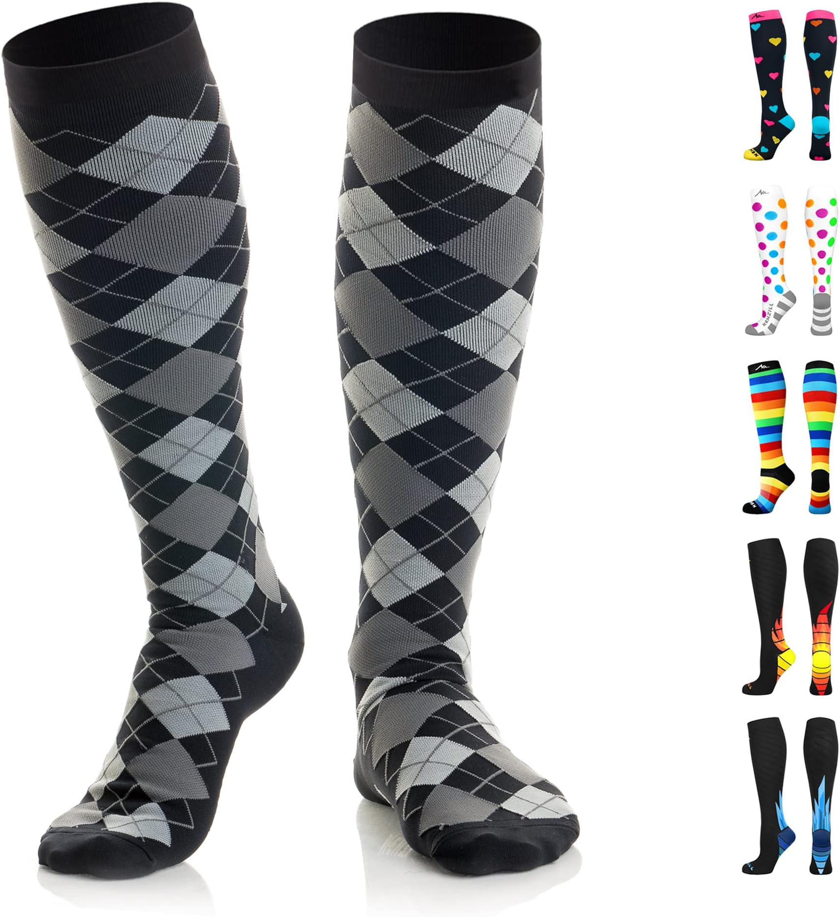 Medical Compression Socks for Women & Men, 20-30 mmHg Knee-High Support for Circulation, All-Day Comfort for Work Travel Running Cycling and Fitness