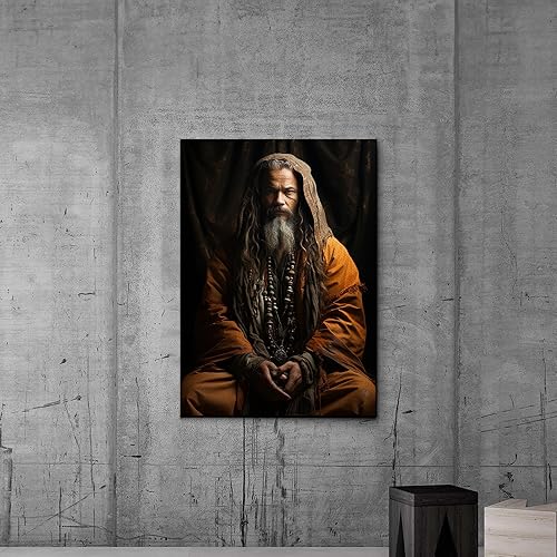 Black White Wolf Beast Print Wall Art Decor, Wolves Wall Decor Art Canvas Print Poster, Human and Nature Animal Pictures Paintings Wall, Murals