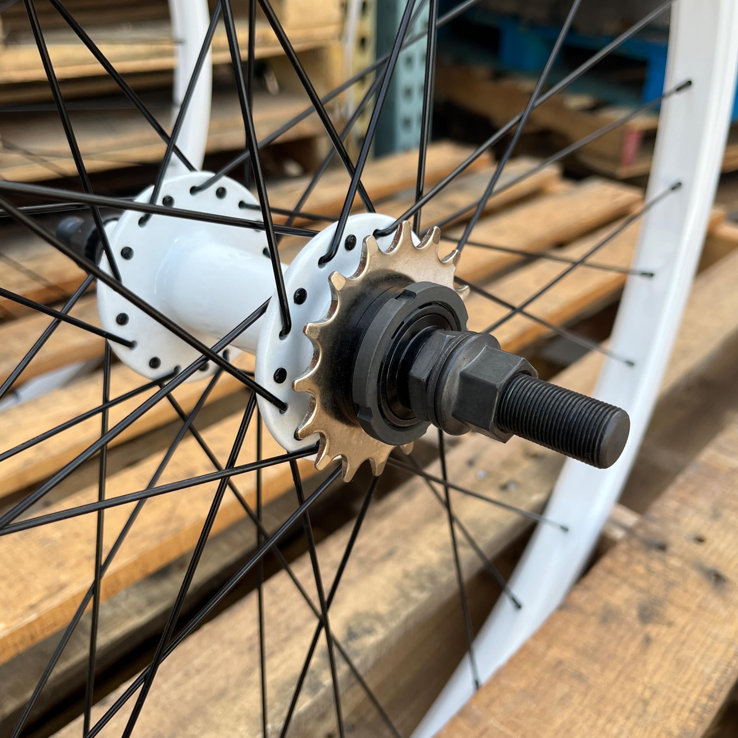 Throne Cycles Wheelset – 29” & XL 27.5” in Regular and 144 Styles. Some Have a disc hub Setup, While Others are Designed for V-Brakes. (White, 29