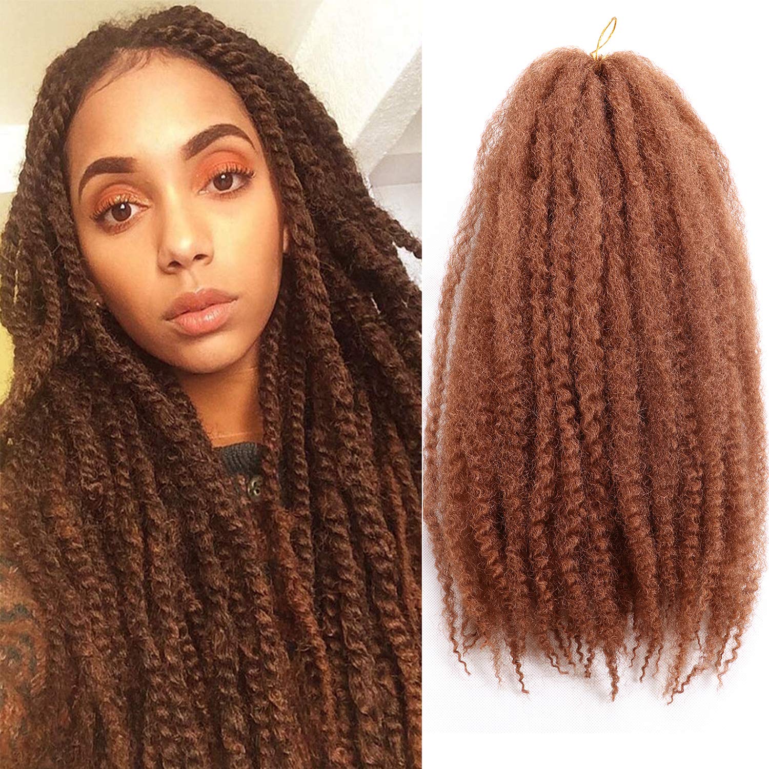 Marley Twist Braiding Hair-18 Inch 90Roots/unfold Soft Marley Twist Hair For Twists 3 Packs Lightweight Cuabn Twist Hair For Black Women(18 Inch 3