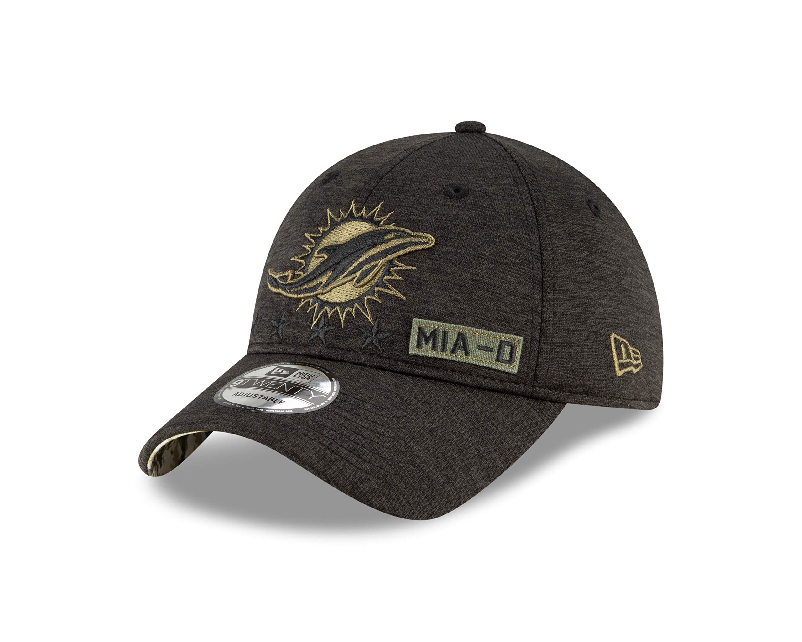 New Era Unisex 920-Dolphins-Black Seattle Seahawks Nfl On Field 2020 Salute To Service 9Twenty Cap