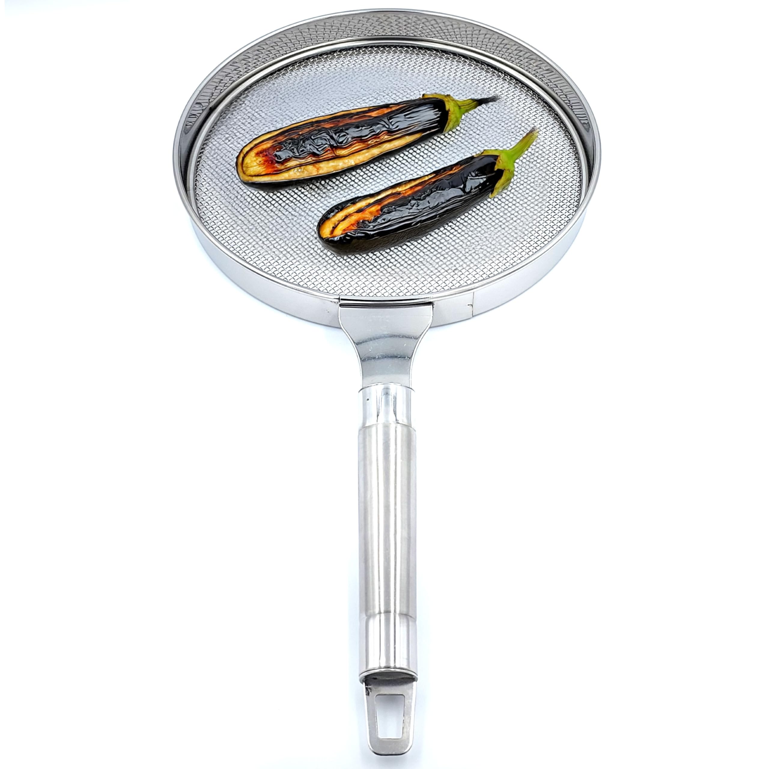 EVK® High Grade 304 Stainless Steel Papad Jali Roti Bread Roaster Grill Papad Roaster Chapati Paneer Tandoor Net with Steel Handle Kitchen for Home (Diameter - 20 cm)-image-24