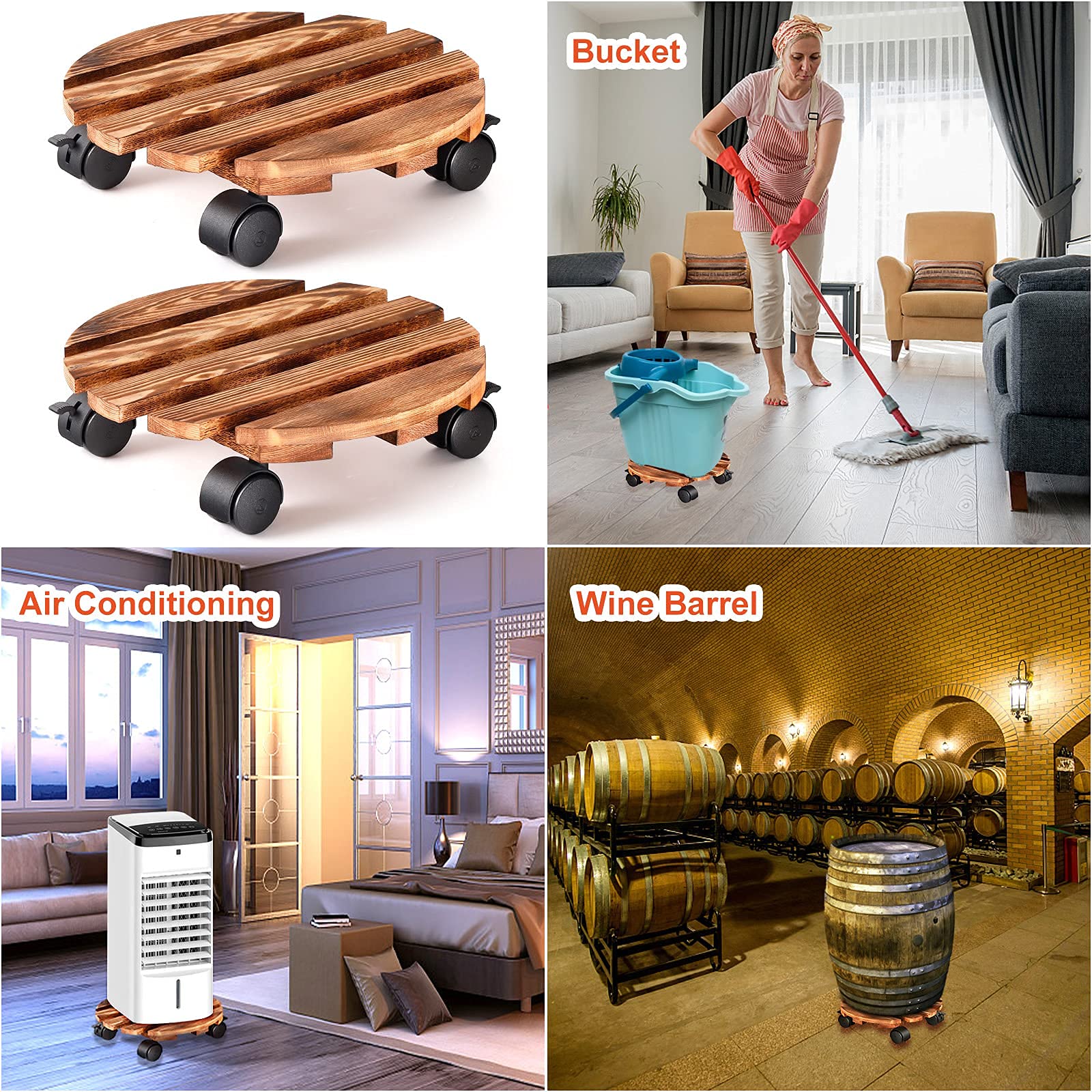 Buy KarNeey Plant Caddy 12 Inch Plant Stand with Wheels Rolling Plant