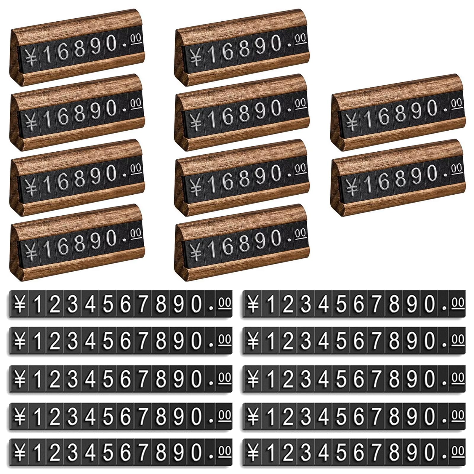 Amazon | KDSSYFT プライスカード 木製 20枚プライス数字
