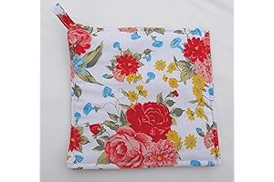 Pioneer Woman Sweet Rose Handmade Quilted Fabric Pot Holder