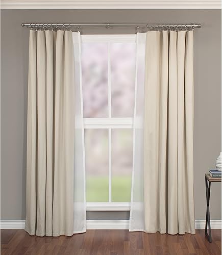 Miniatura 10 de Juego de doble barra de cortina y urna de 1 pulgada para ventana de la marca Decopolitan