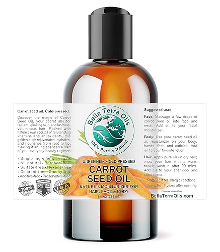 Miniatura 2 de Bella Terra Oils Aceite puro de semilla de zanahoria, 4 onzas, rico en vitaminas, rejuvenecedor, hidratante, perfecto para cabello y piel